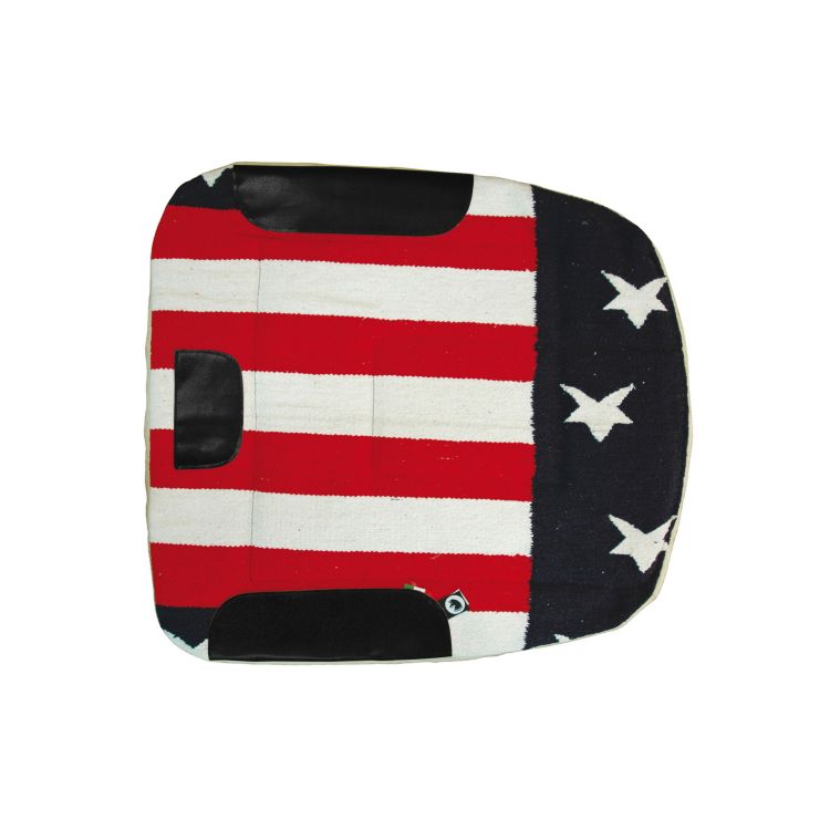 Sottosella western Barrel imbottito colori USA, rinforzi in pelle