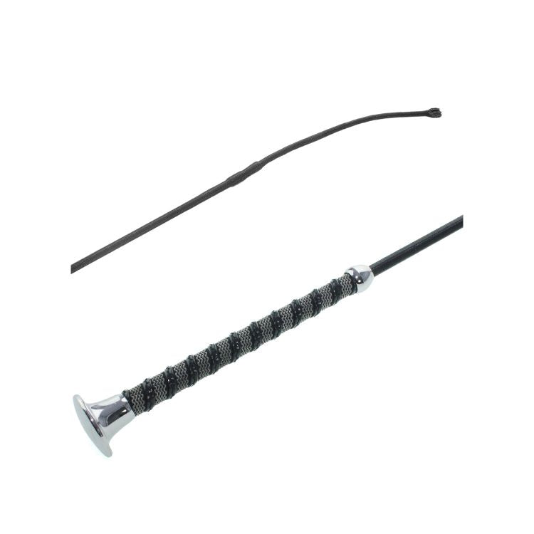 Frustino da dressage manico bicolore in pelle con grip