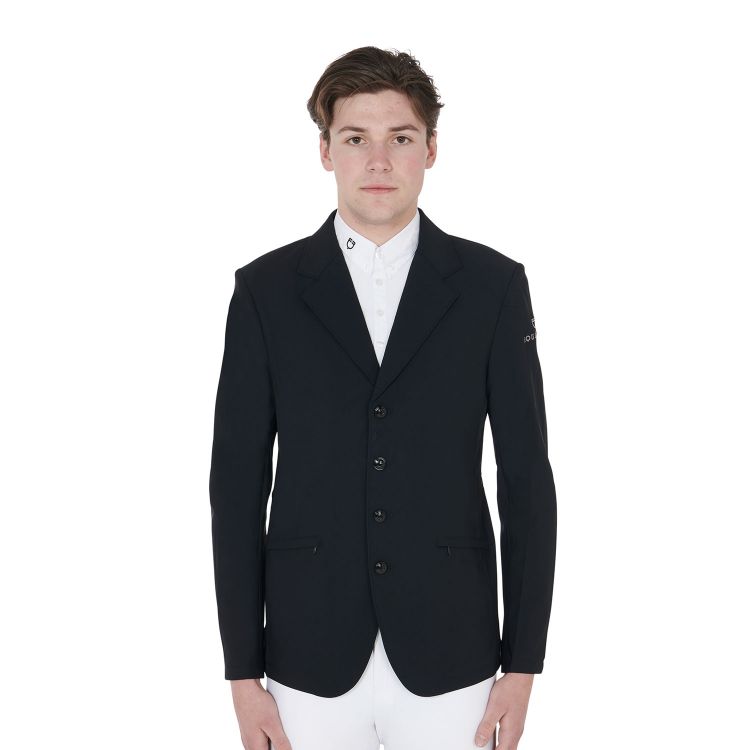 Giacca uomo da concorso modello Jumper con quattro bottoni e tasche a zip