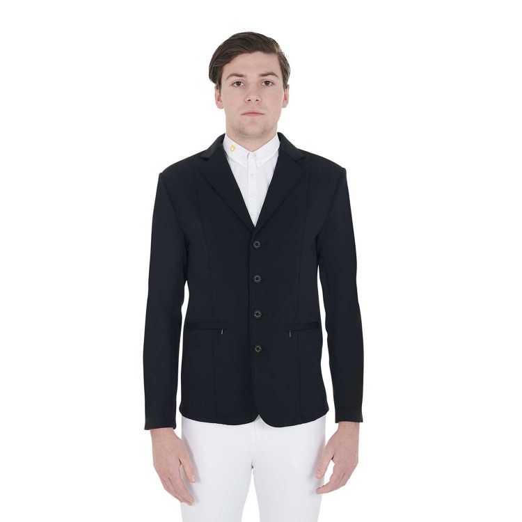 Giacca da concorso uomo Equestro Exclusive con logo a contrasto