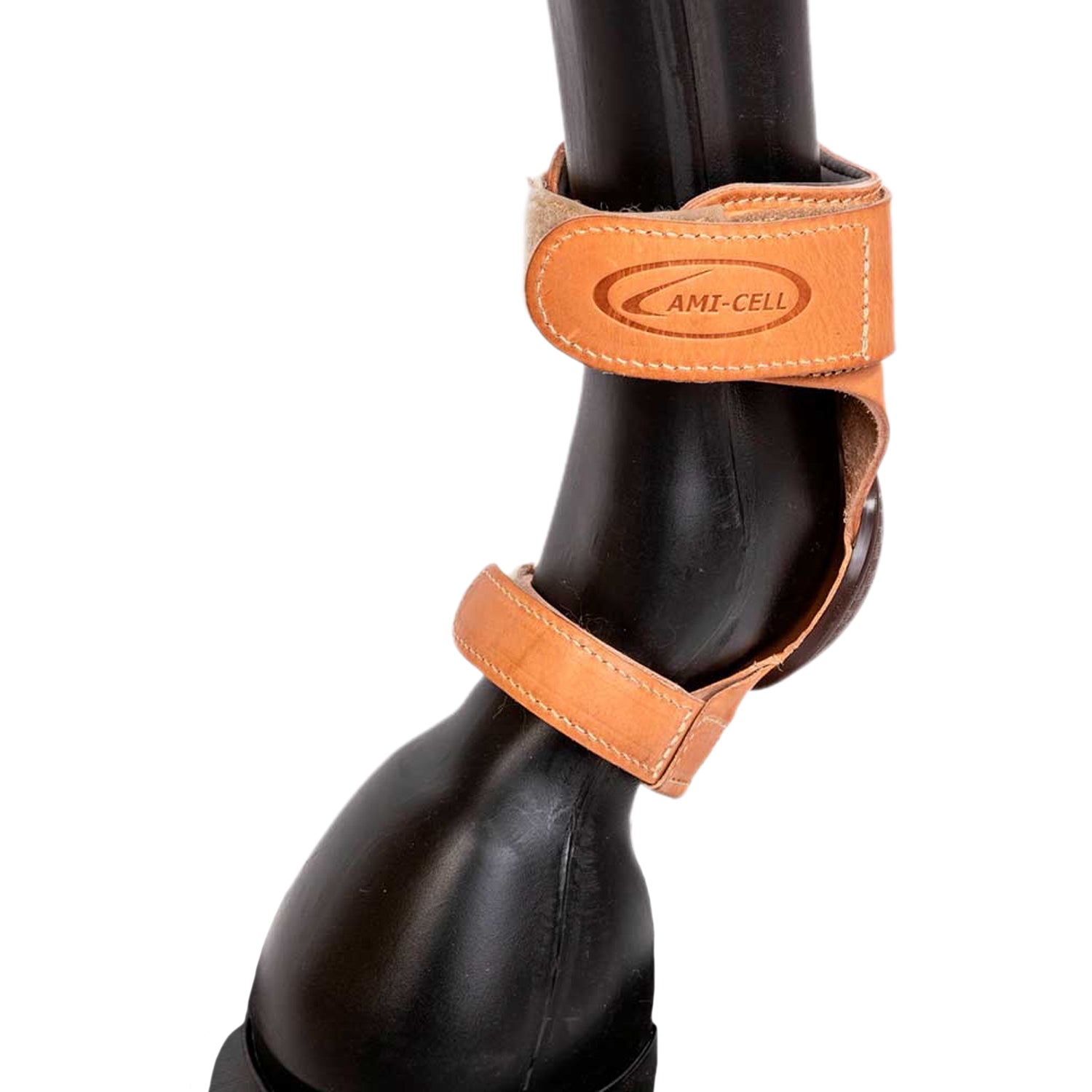 Skid boots in cuoio con chiusura in velcro e imbottitura in EVA