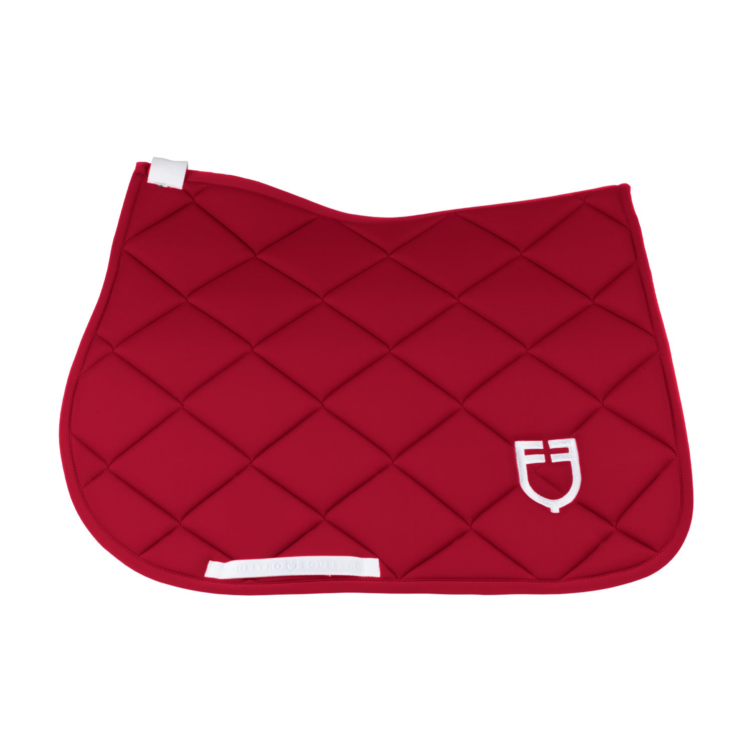 Equestro solid jumping saddle pad - Colore WINE/WHITE