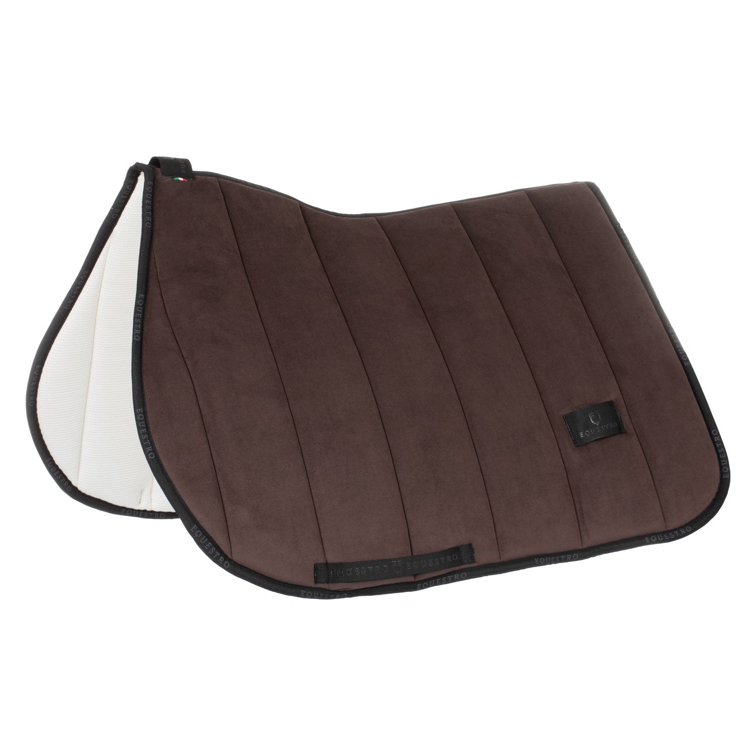Equestro velvet jumping saddle pad seconda scelta - Colore BROWN/BLACK
