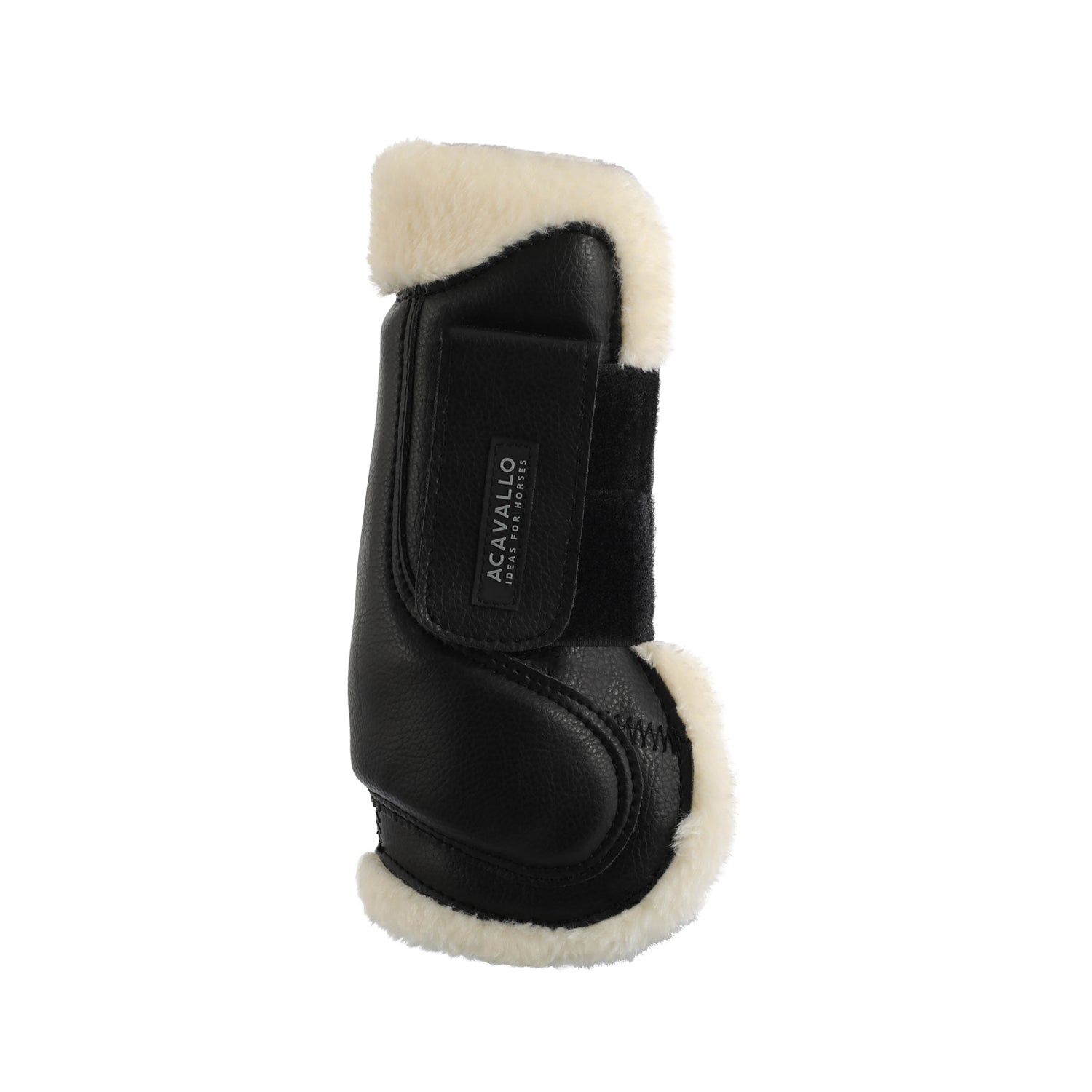 Stinchiere paratendini Acavallo in EcoPelle con Eco-Lana e chiusura in velcro