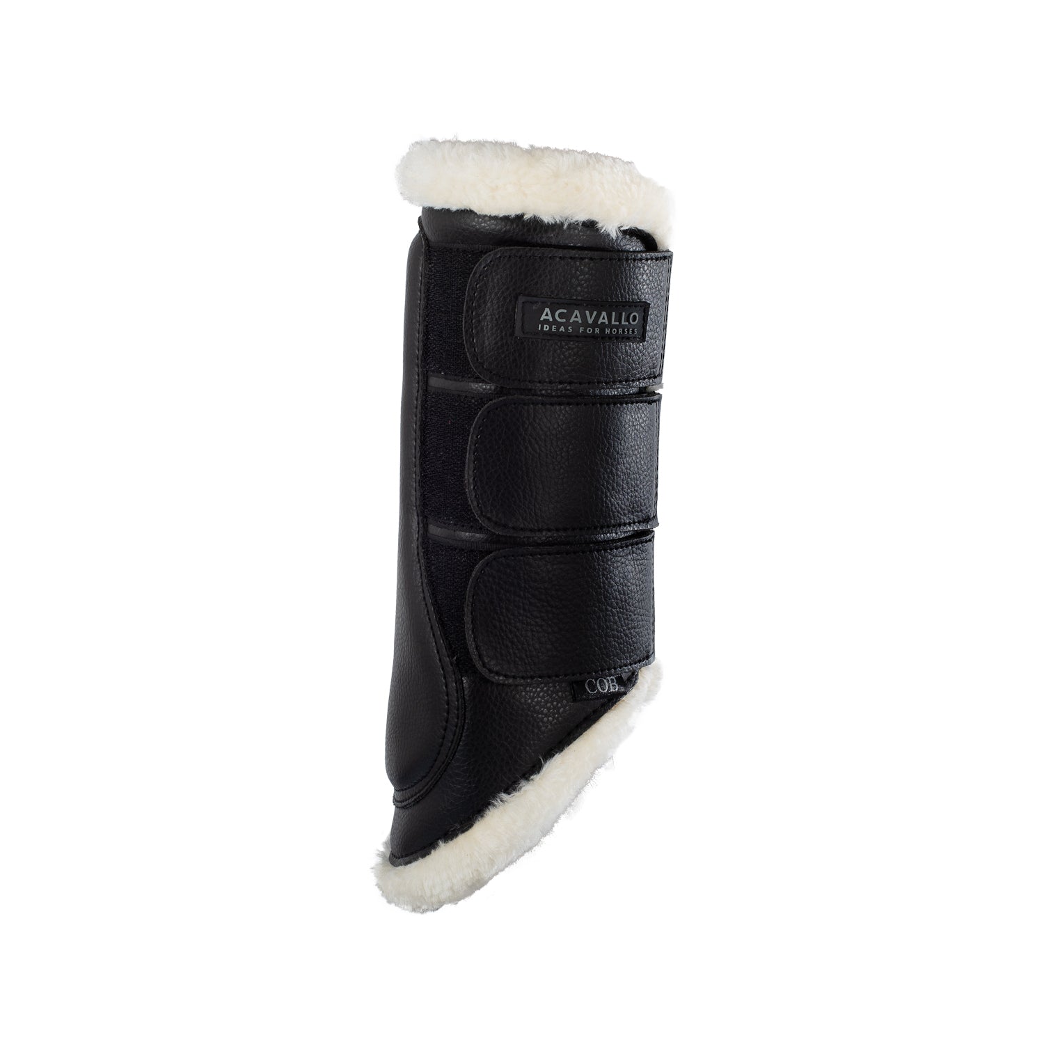 Stinchiere posteriori Acavallo in EcoPelle con Eco-Lana e chiusura in velcro