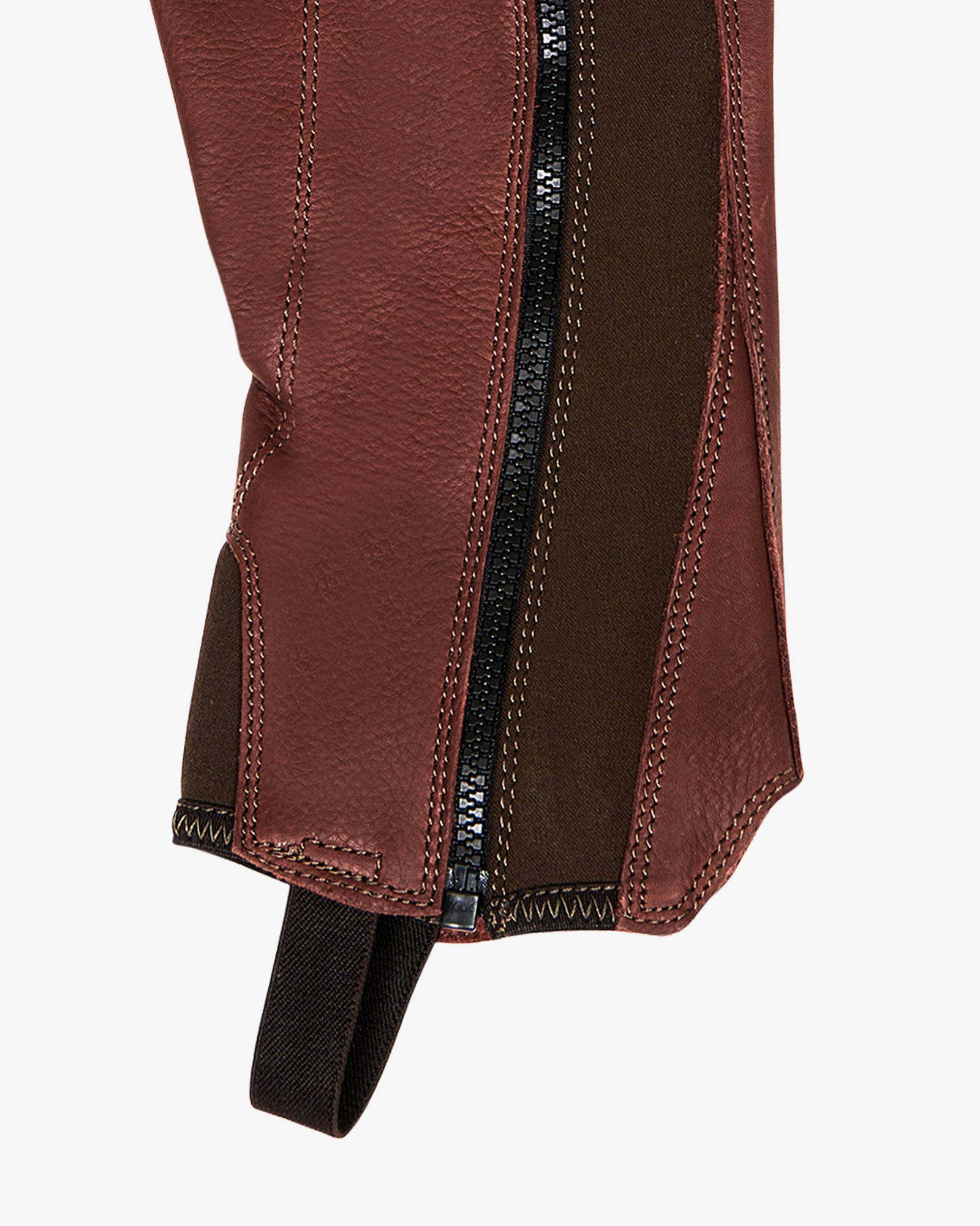 Ghette unisex corte Equestro Magellano in morbido cuoio con cerniera laterale