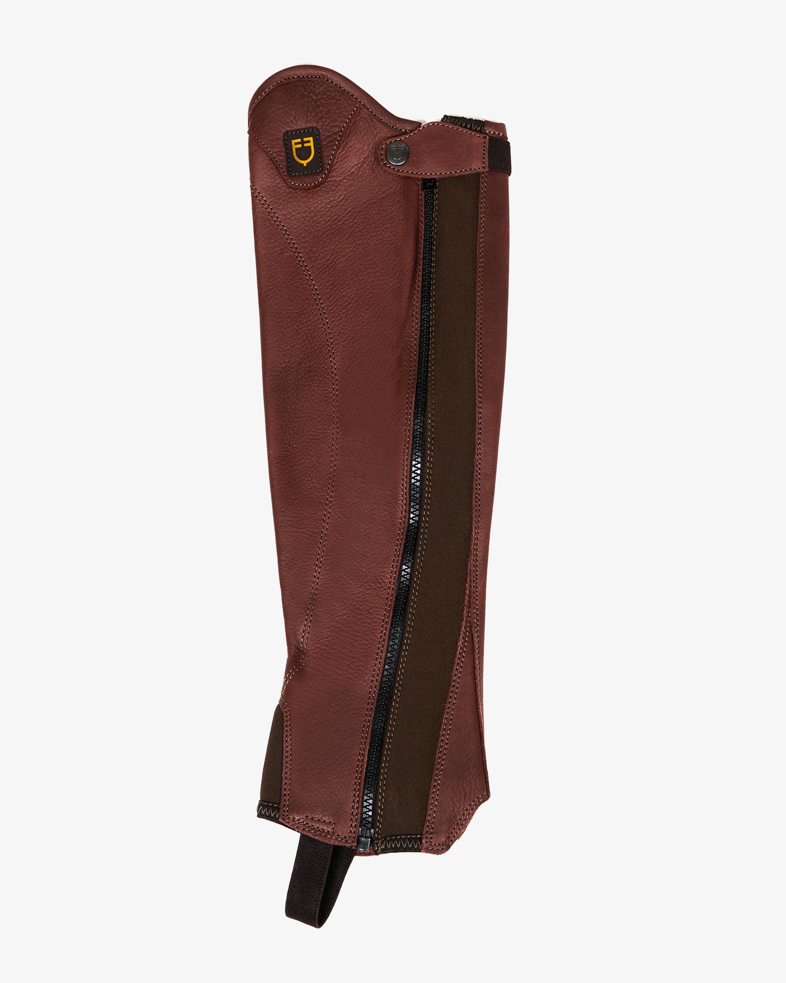 Ghette unisex Equestro Magellano in cuoio con cerniera laterale
