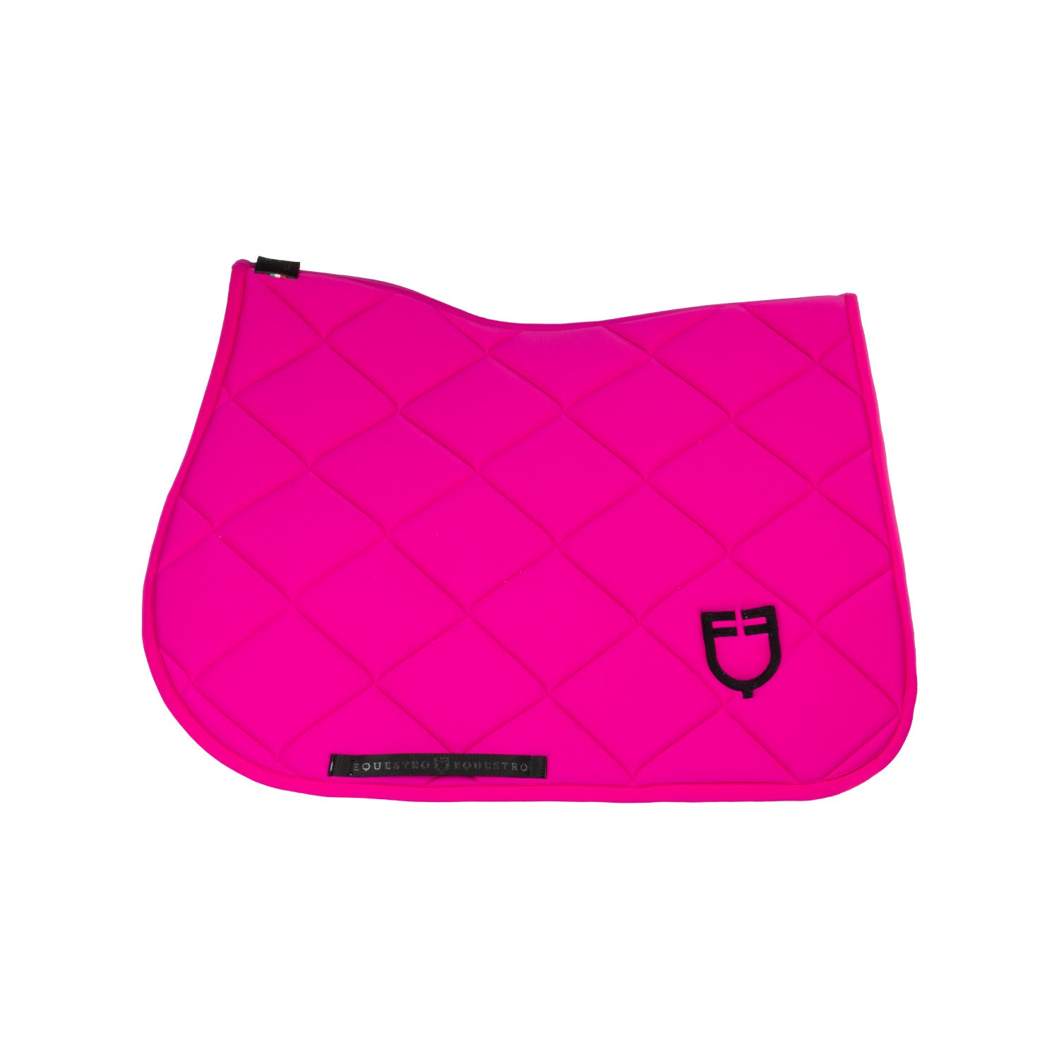 Equestro solid jumping saddle pad - Colore FUCSIA/BLACK