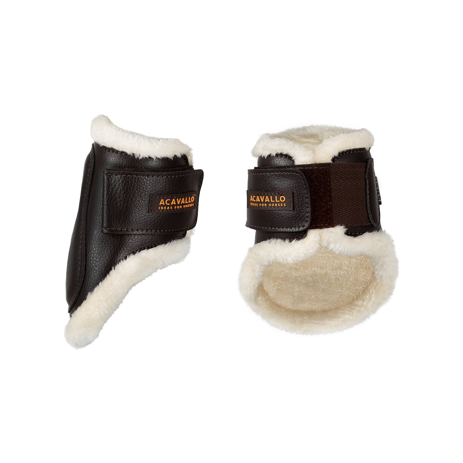 Paranocche Acavallo in EcoPelle con Eco-Lana e chiusura in velcro