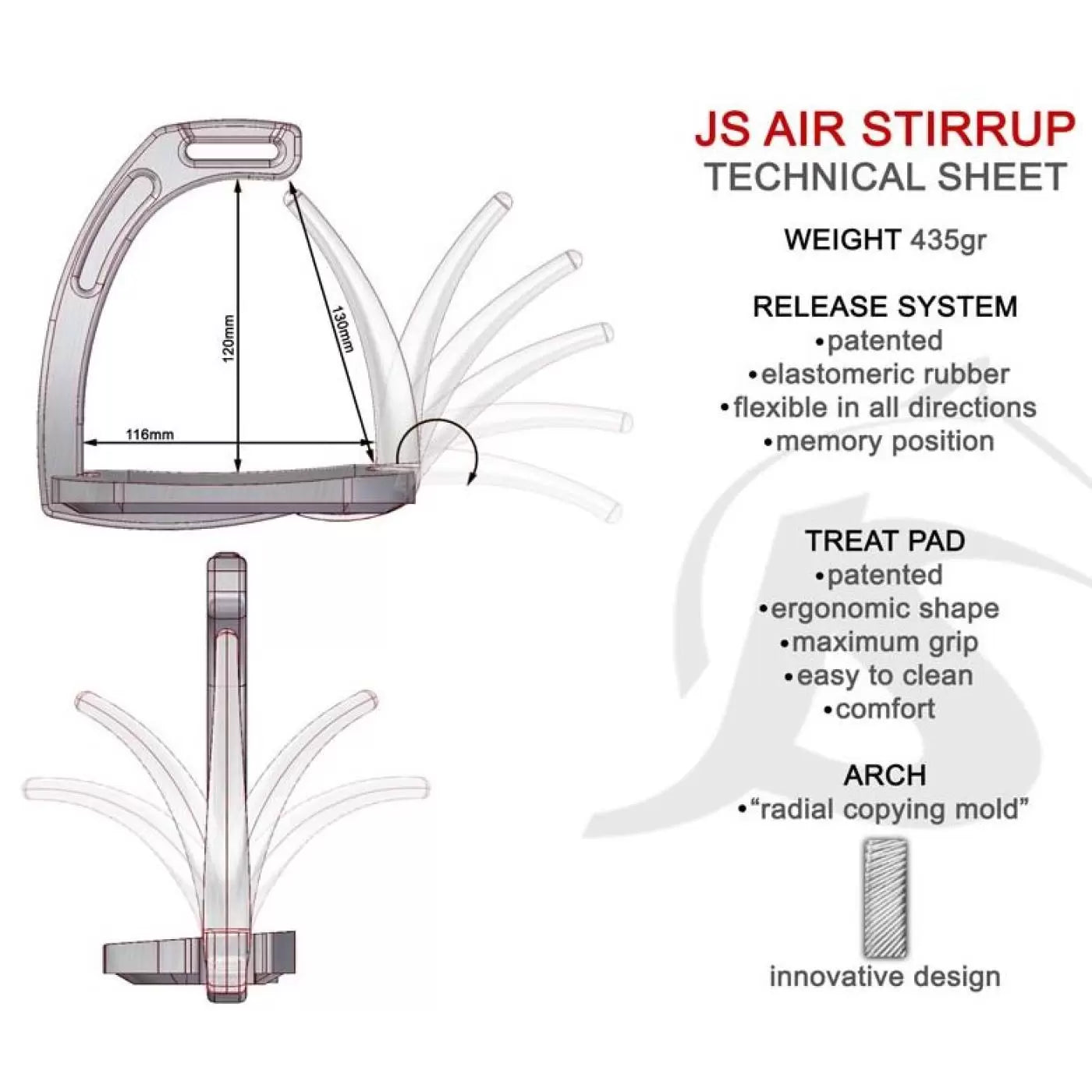 Staffe Sicurezza Jin Stirrup AIR con pedana Anatomica