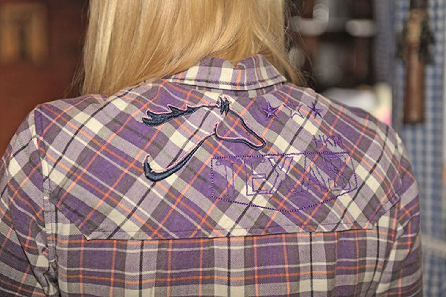 Camicia Western Donna Purple Hkm Texas