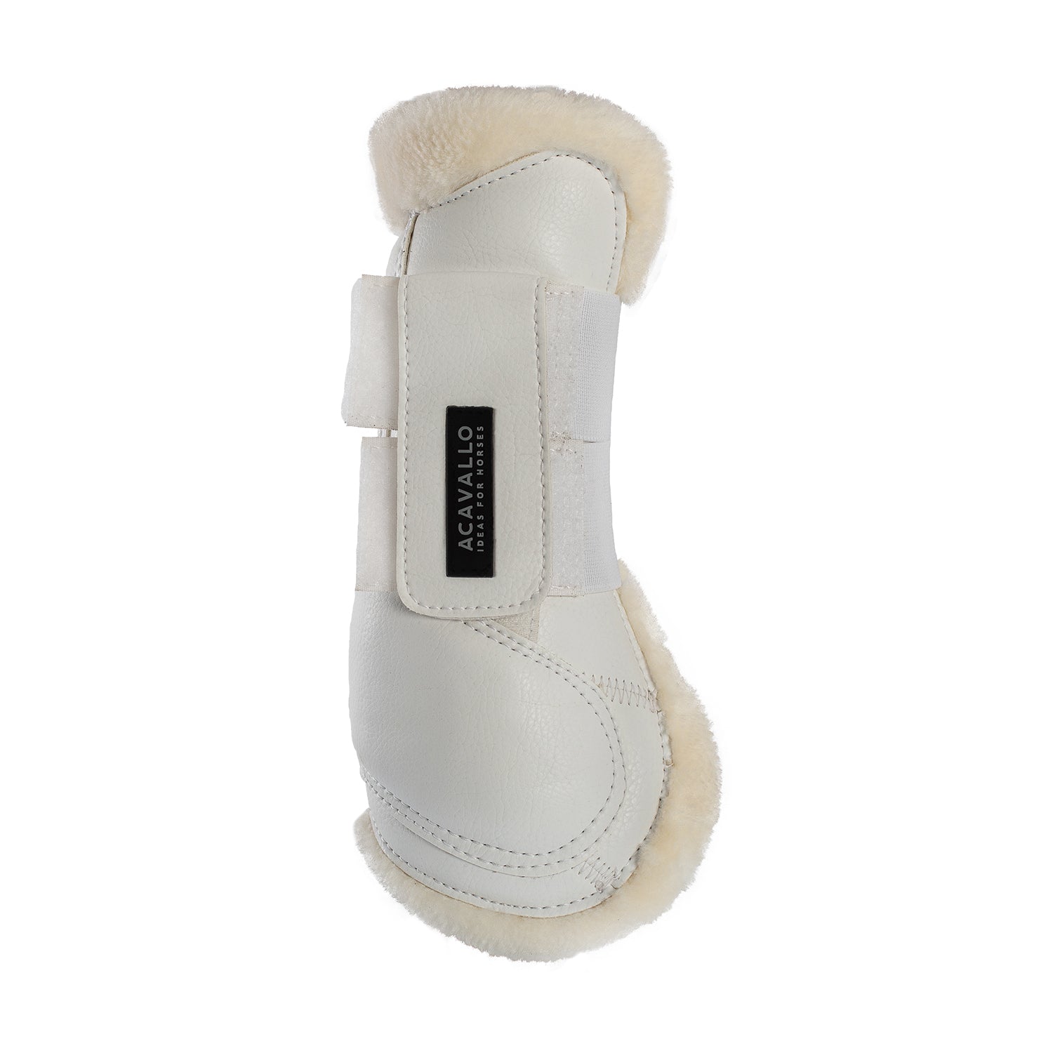 Stinchiere paratendini Acavallo in EcoPelle con Eco-Lana e chiusura in velcro