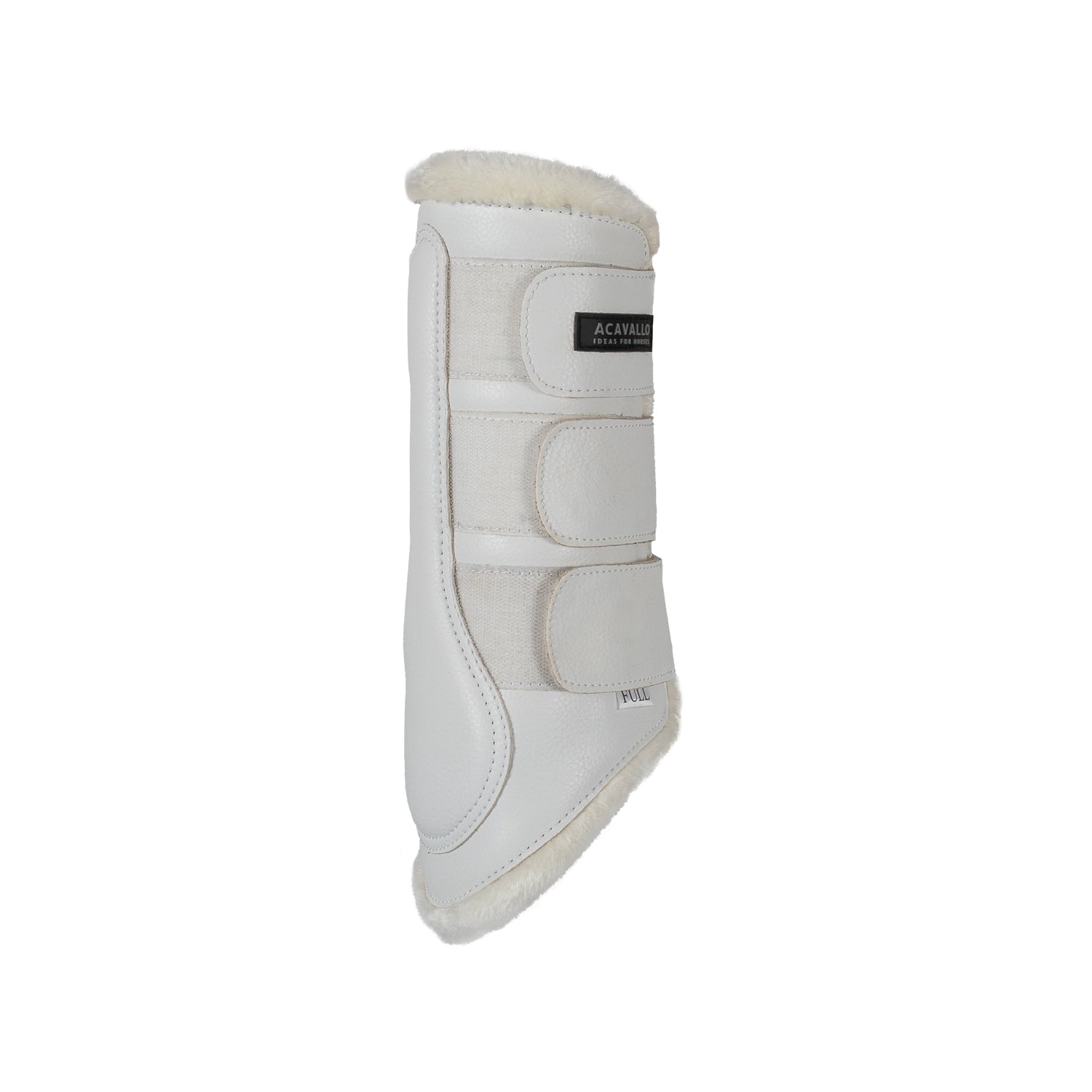 Stinchiere posteriori Acavallo in EcoPelle con Eco-Lana e chiusura in velcro