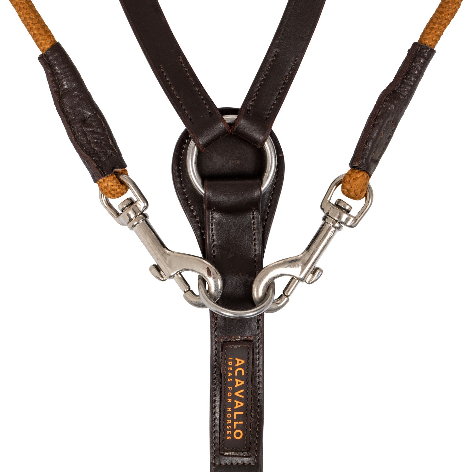 Acavallo italian leather and round nylon chambon - Colore DARK BROWN