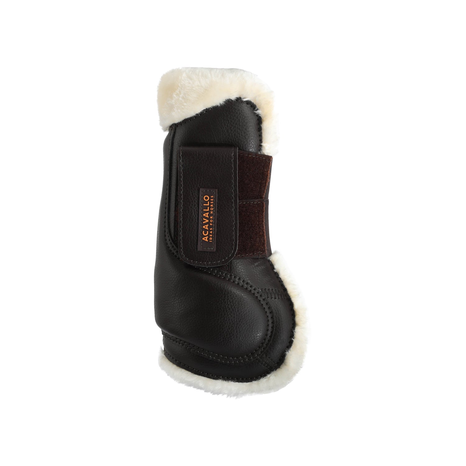 Stinchiere paratendini Acavallo in EcoPelle con Eco-Lana e chiusura in velcro