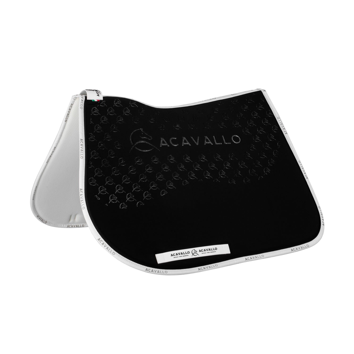 Acavallo jumping pad w/gel grip & bamboo fiber underside - Colore BLACK/WHITE