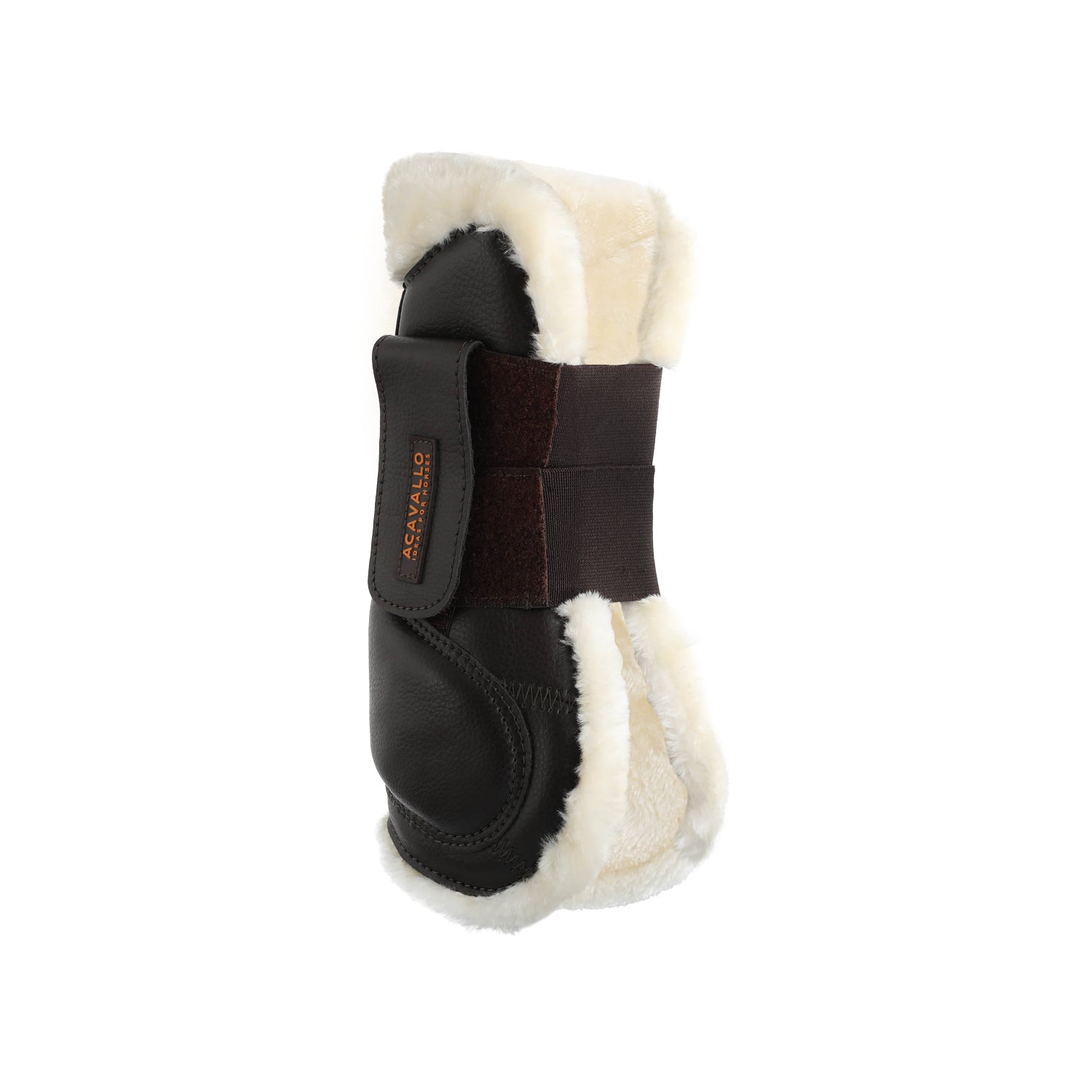 Stinchiere paratendini Acavallo in EcoPelle con Eco-Lana e chiusura in velcro