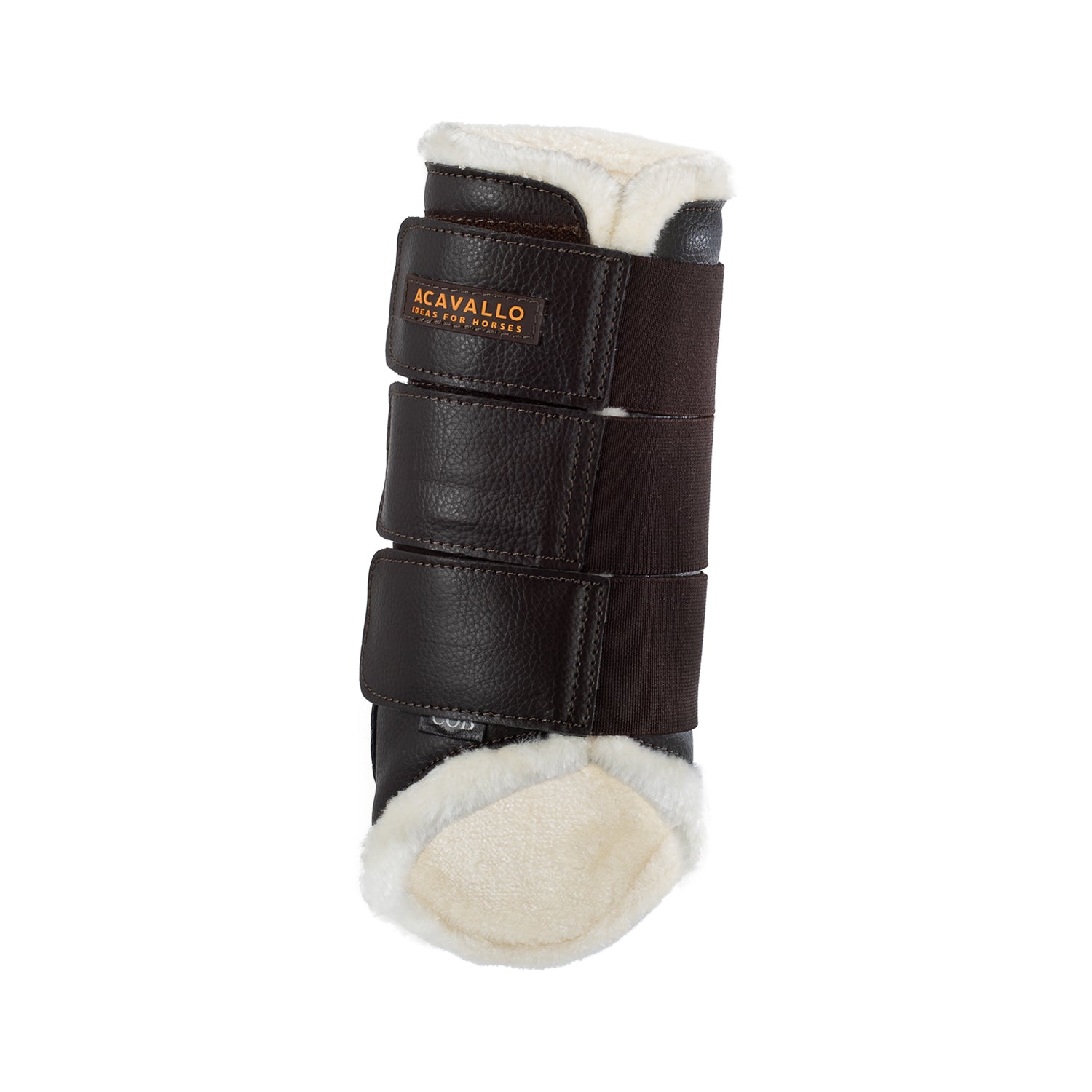 Stinchiere posteriori Acavallo in EcoPelle con Eco-Lana e chiusura in velcro