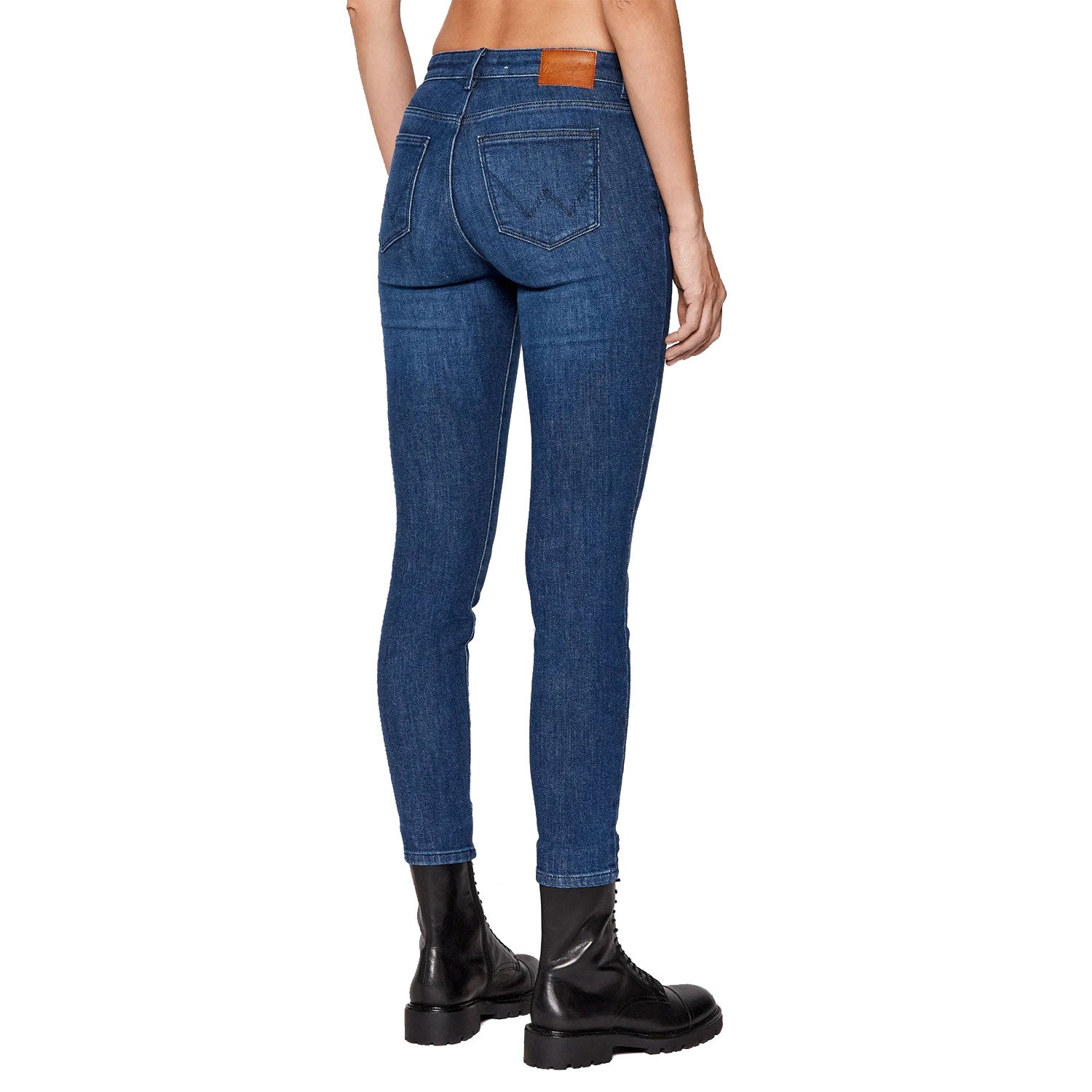 Wrangler jeans wrangler donna skinny authentic blue elasticizzato w28kzm23z