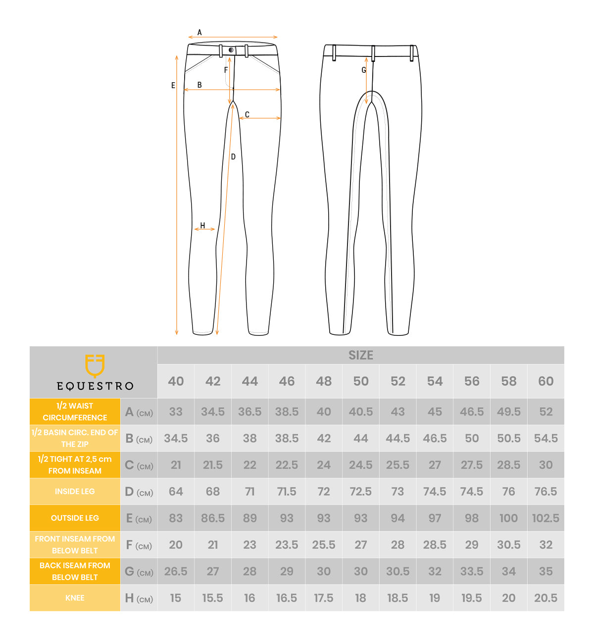 Pantaloni Uomo in cotone elasticizzato Equestro Urano 4 Stagioni