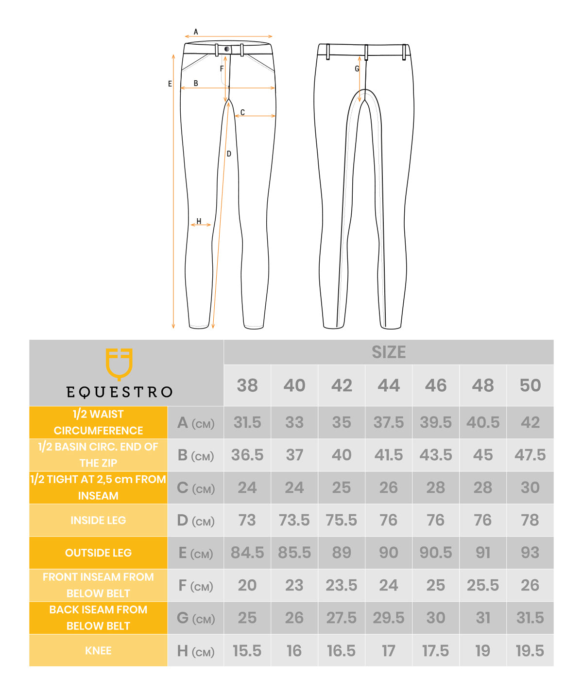 Pantaloni donna equestro Selene in cotone elasticizzato con Grip