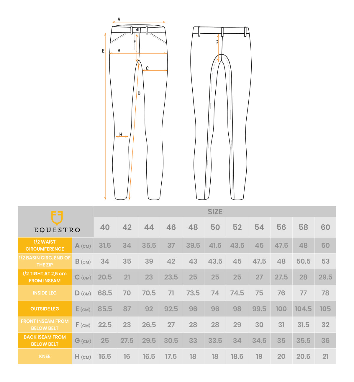 Pantaloni Uomo in cotone elasticizzato con grip in silicone Equestro Zeus