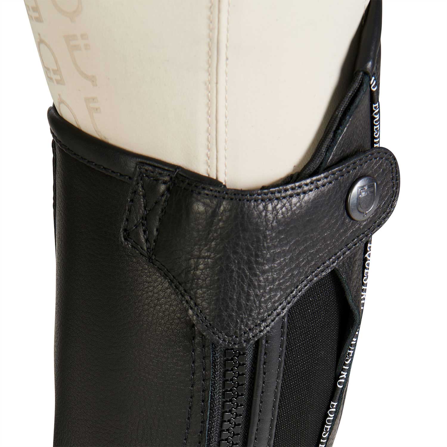 Ghette bambini Equestro Piping in cuoio con morbido elastico