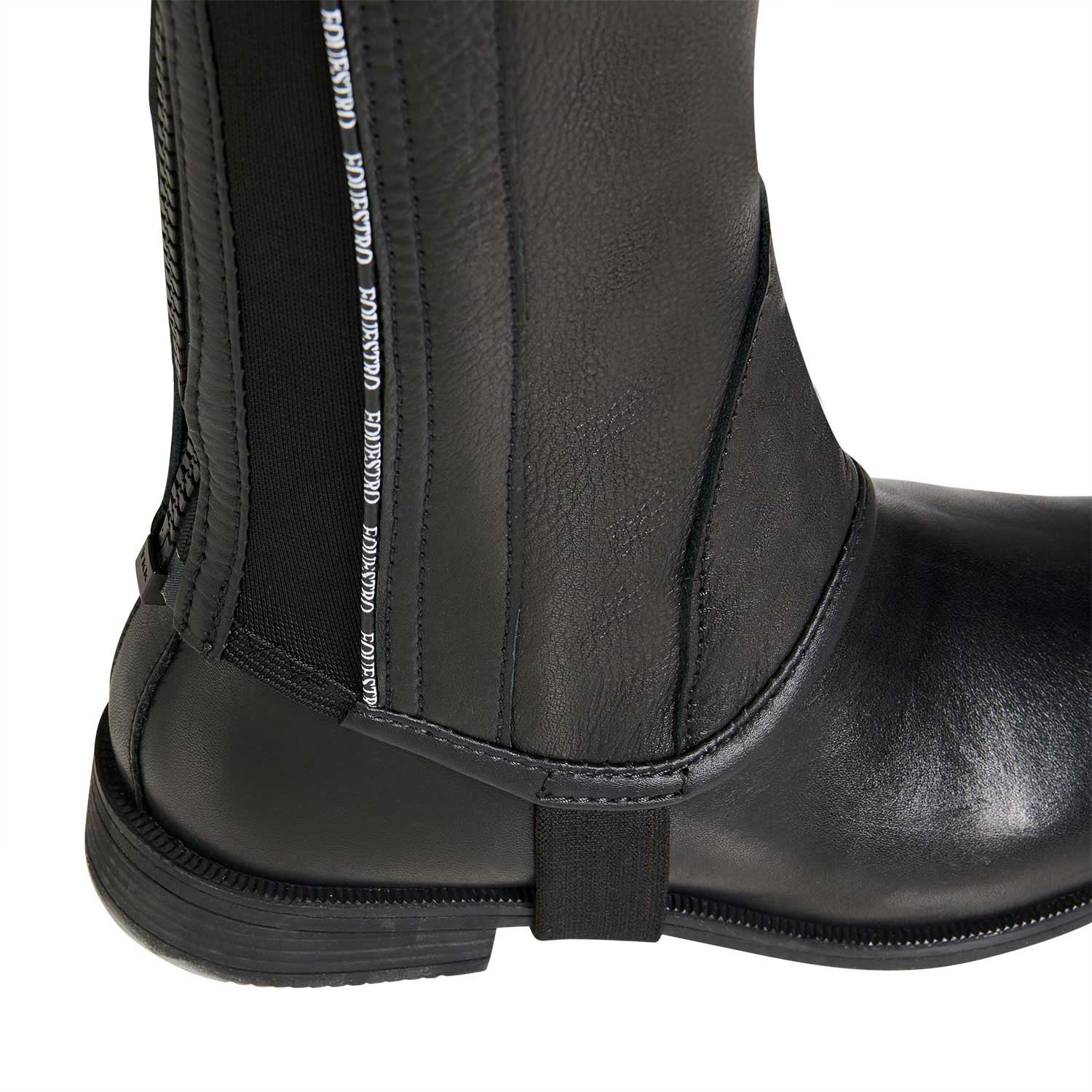 Ghette bambini Equestro Piping in cuoio con morbido elastico
