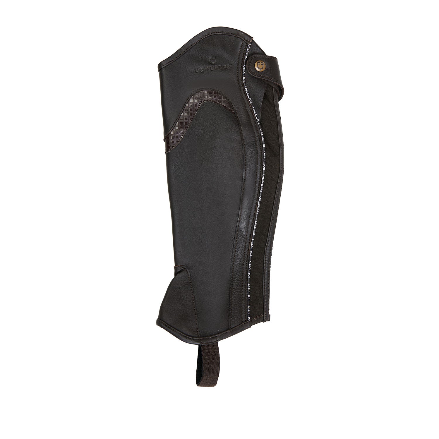 Ghette unisex Equestro Piping in cuoio di alta qualità con profilo a contrasto