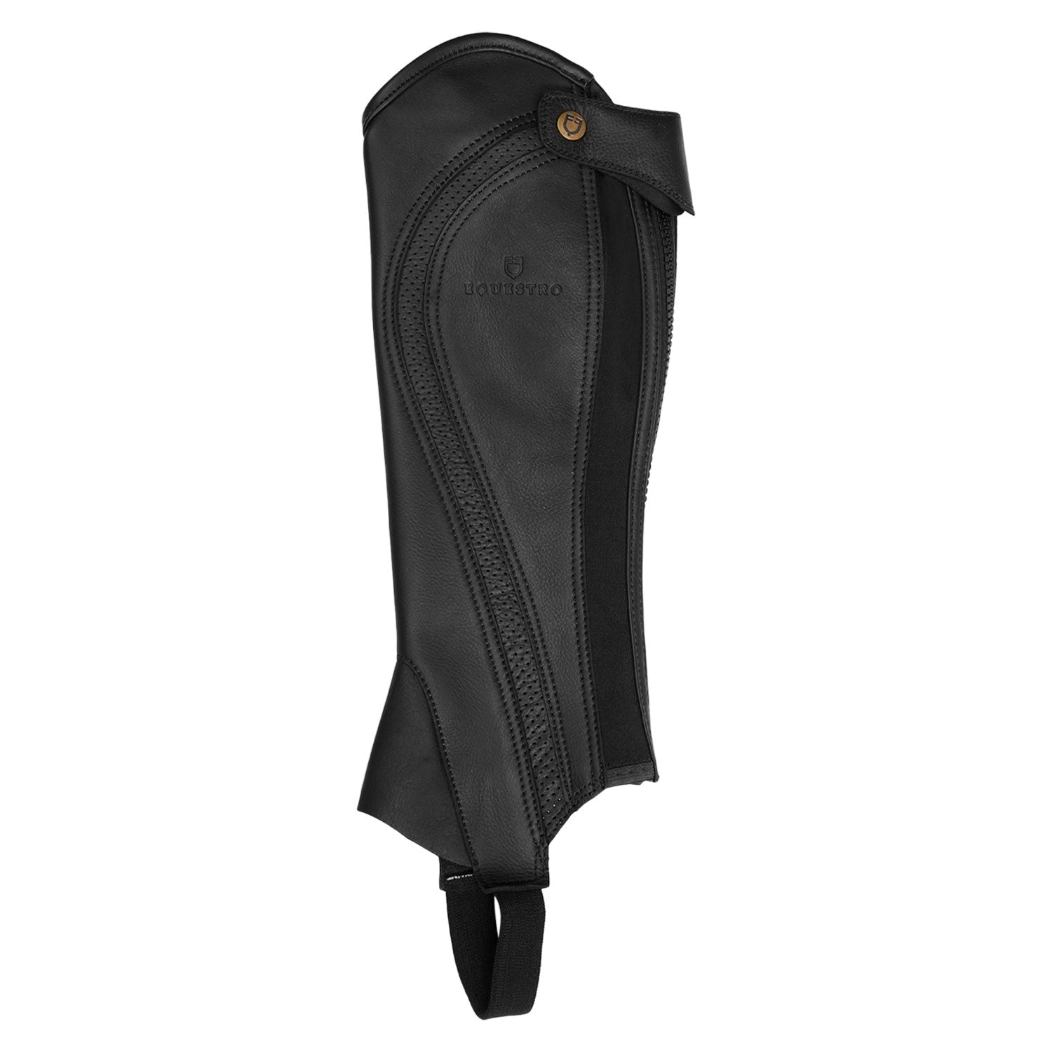 Ghette unisex Equestro Salisbury in pelle e inserti in pelle traforata