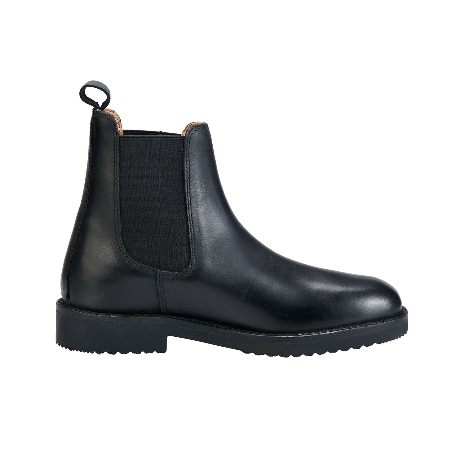 Stivaletti equitazione Jodhpur in vitello pieno fiore con suola in gomma antiscivolo