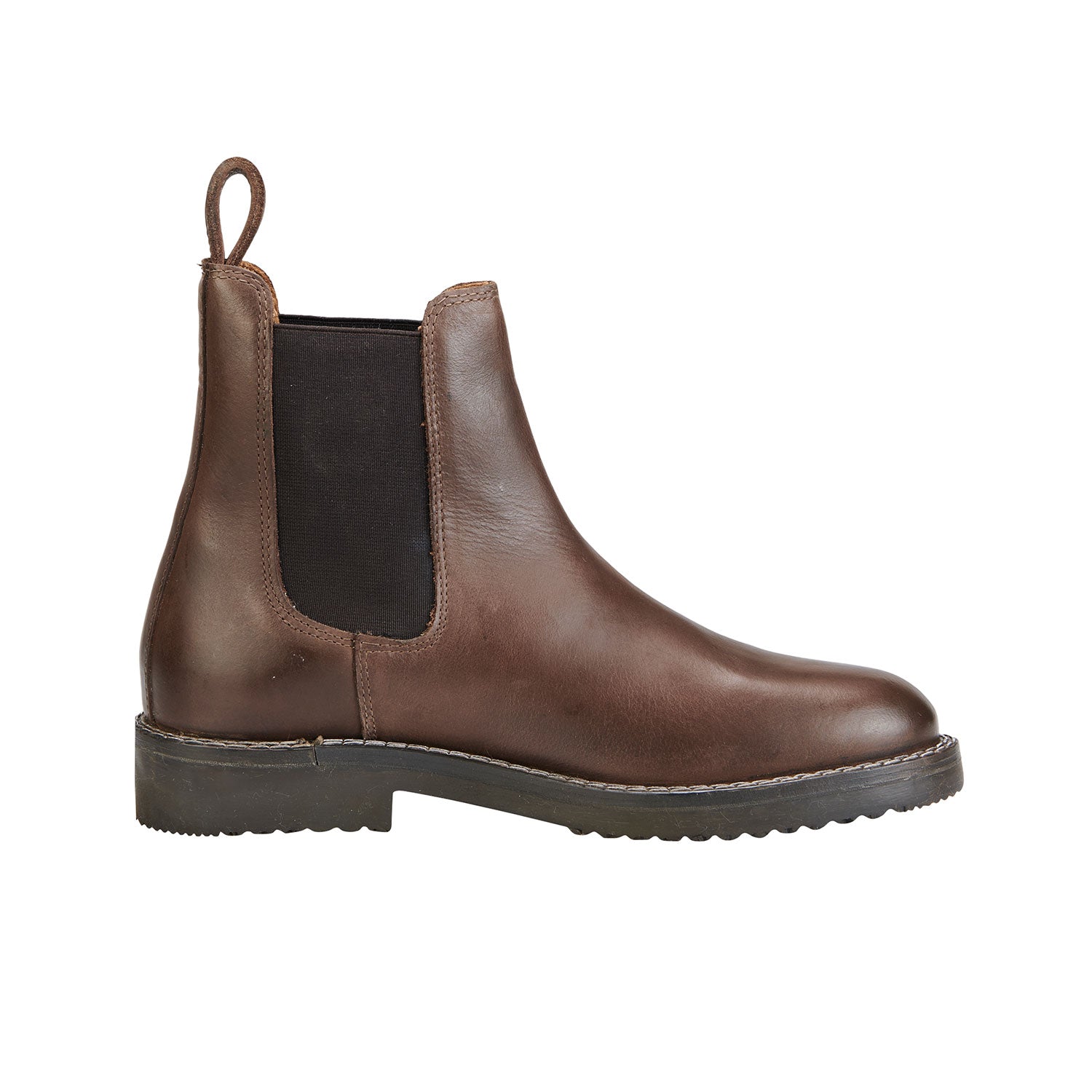 Stivaletti equitazione Jodhpur in vitello pieno fiore con suola in gomma antiscivolo