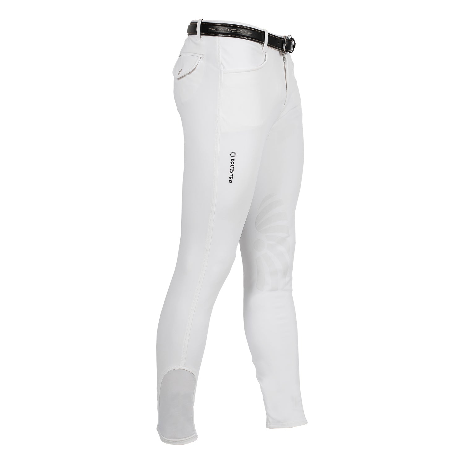 Pantaloni uomo slim fit Equestro modello Hermes con grip al ginocchio