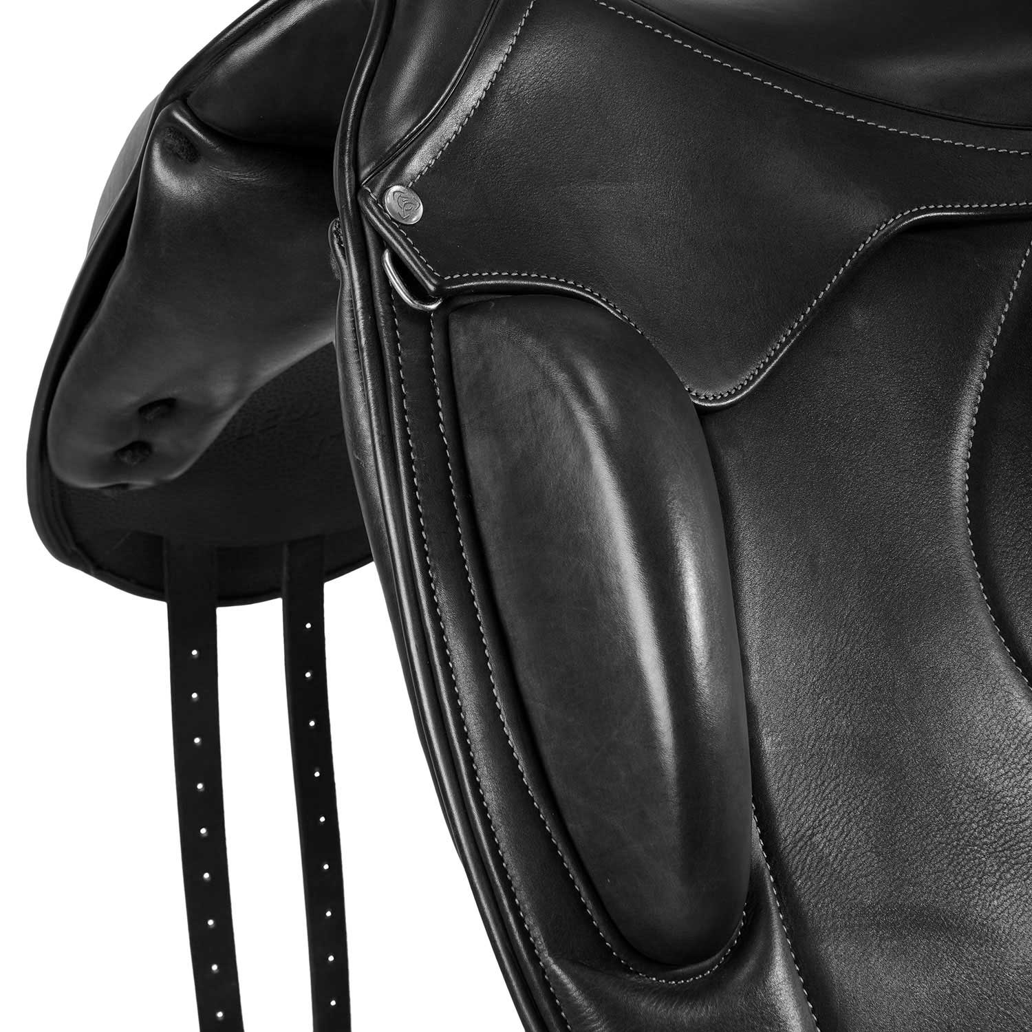 Sella dressage monoquartiere Acavallo Leonardo cuscini lana