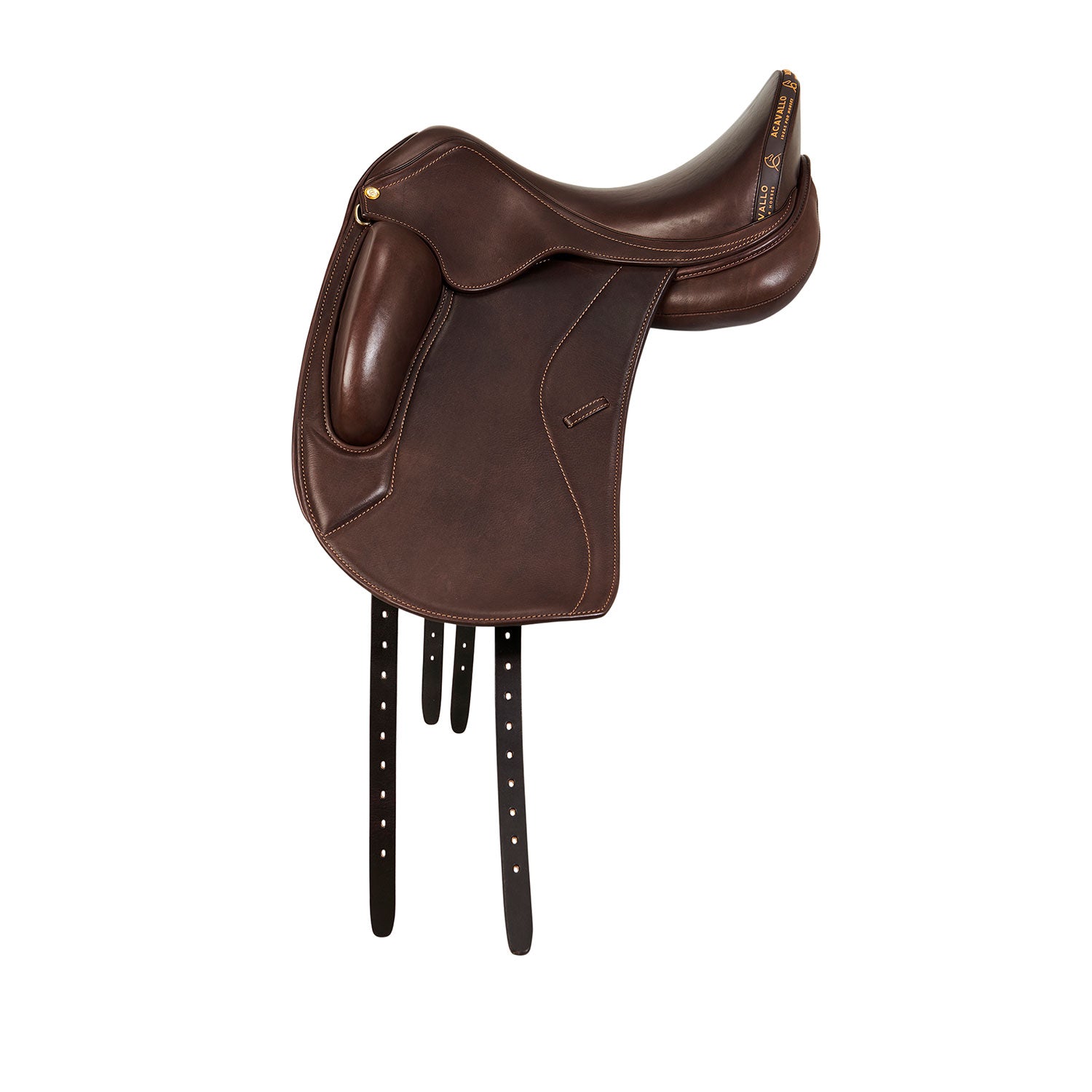Sella dressage monoquartiere Acavallo Leonardo cuscini lana
