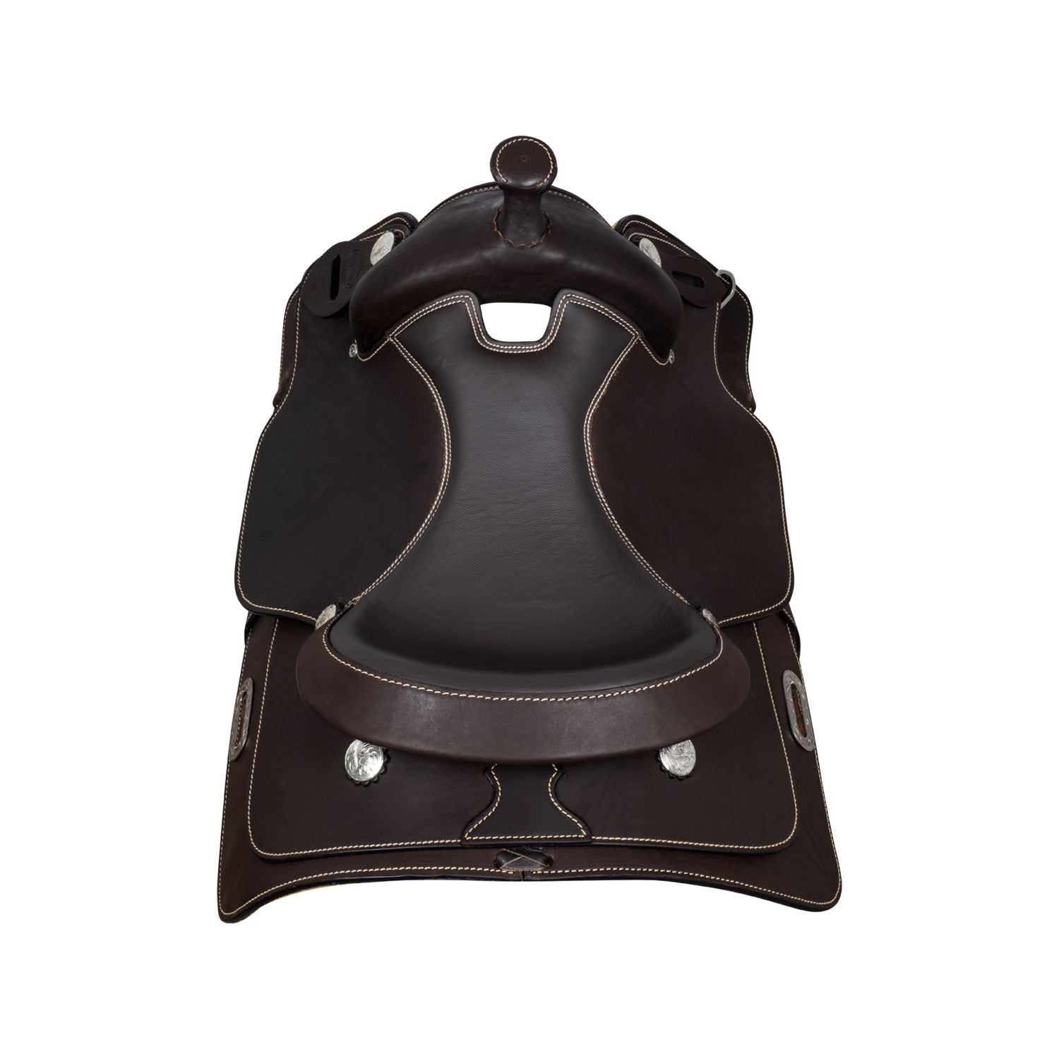 Sella western modello Reining Class realizzata in morbida pelle con cuciture a contrasto