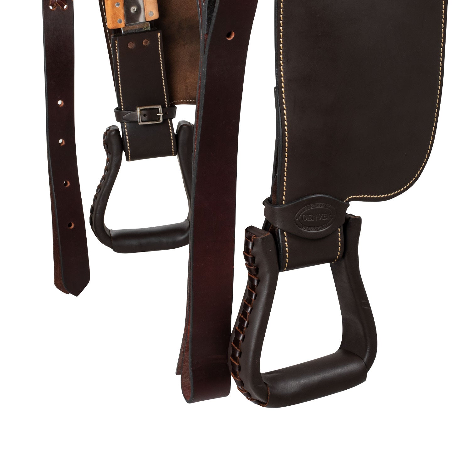 Sella western modello Reining Class realizzata in morbida pelle con cuciture a contrasto