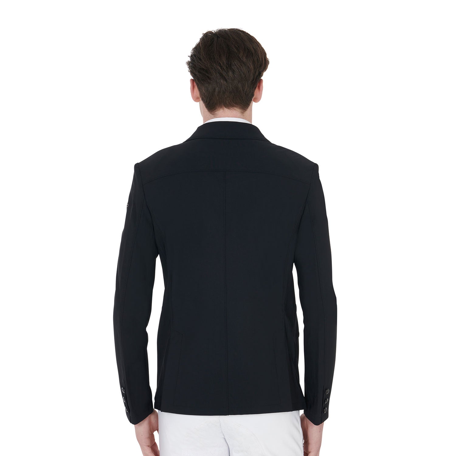 Giacca uomo da concorso modello Jumper con quattro bottoni e tasche a zip