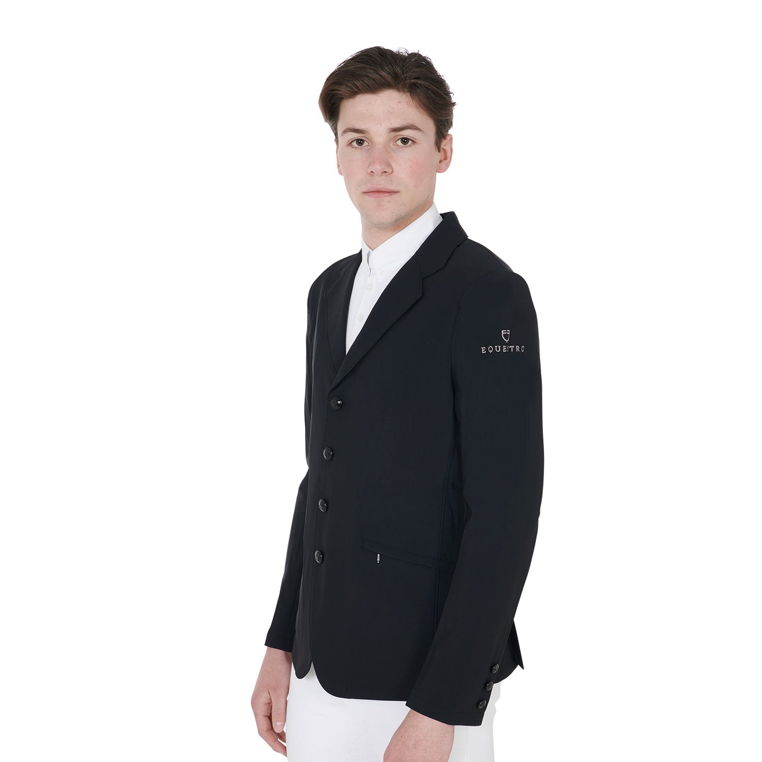 Giacca uomo da concorso modello Jumper con quattro bottoni e tasche a zip