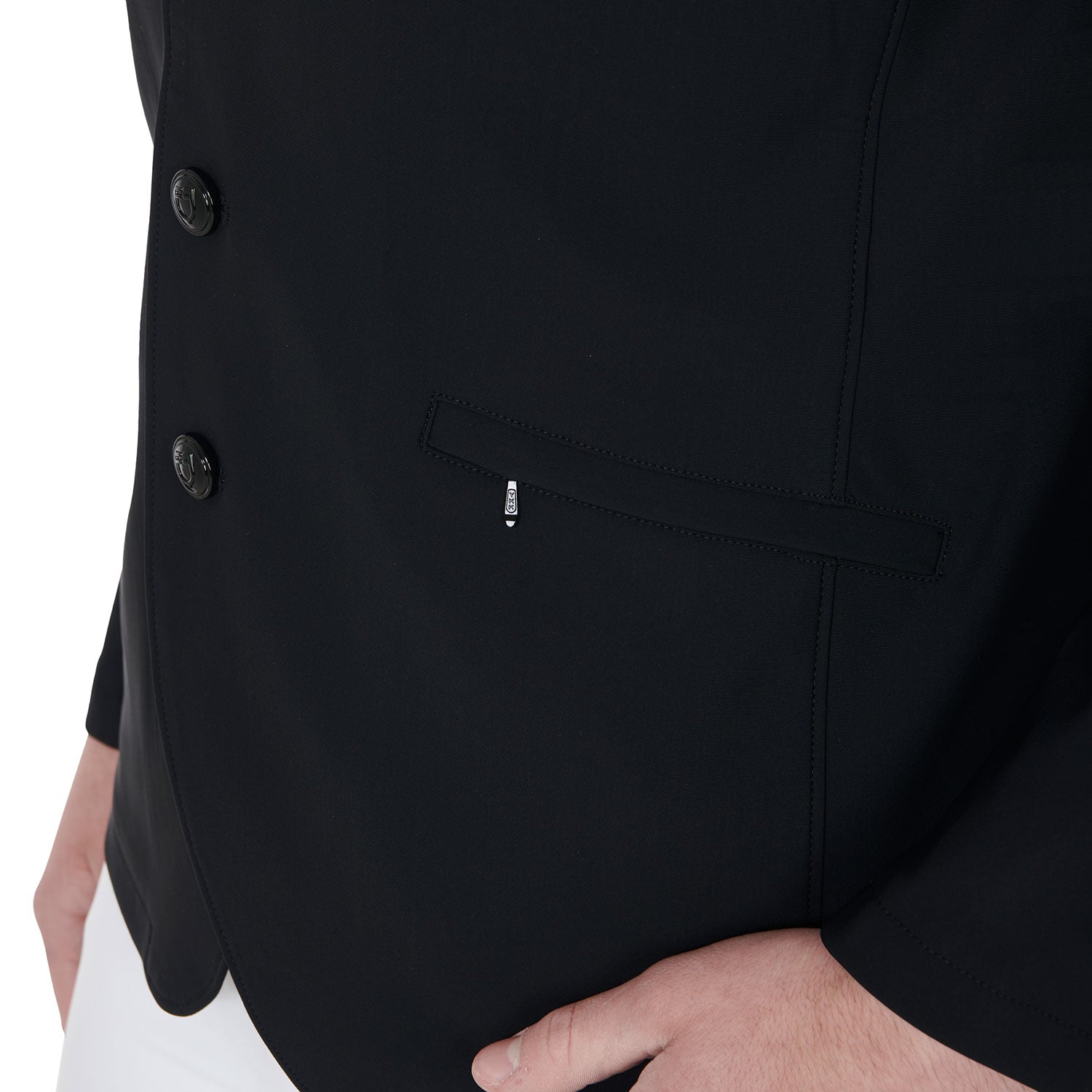 Giacca uomo da concorso modello Jumper con quattro bottoni e tasche a zip