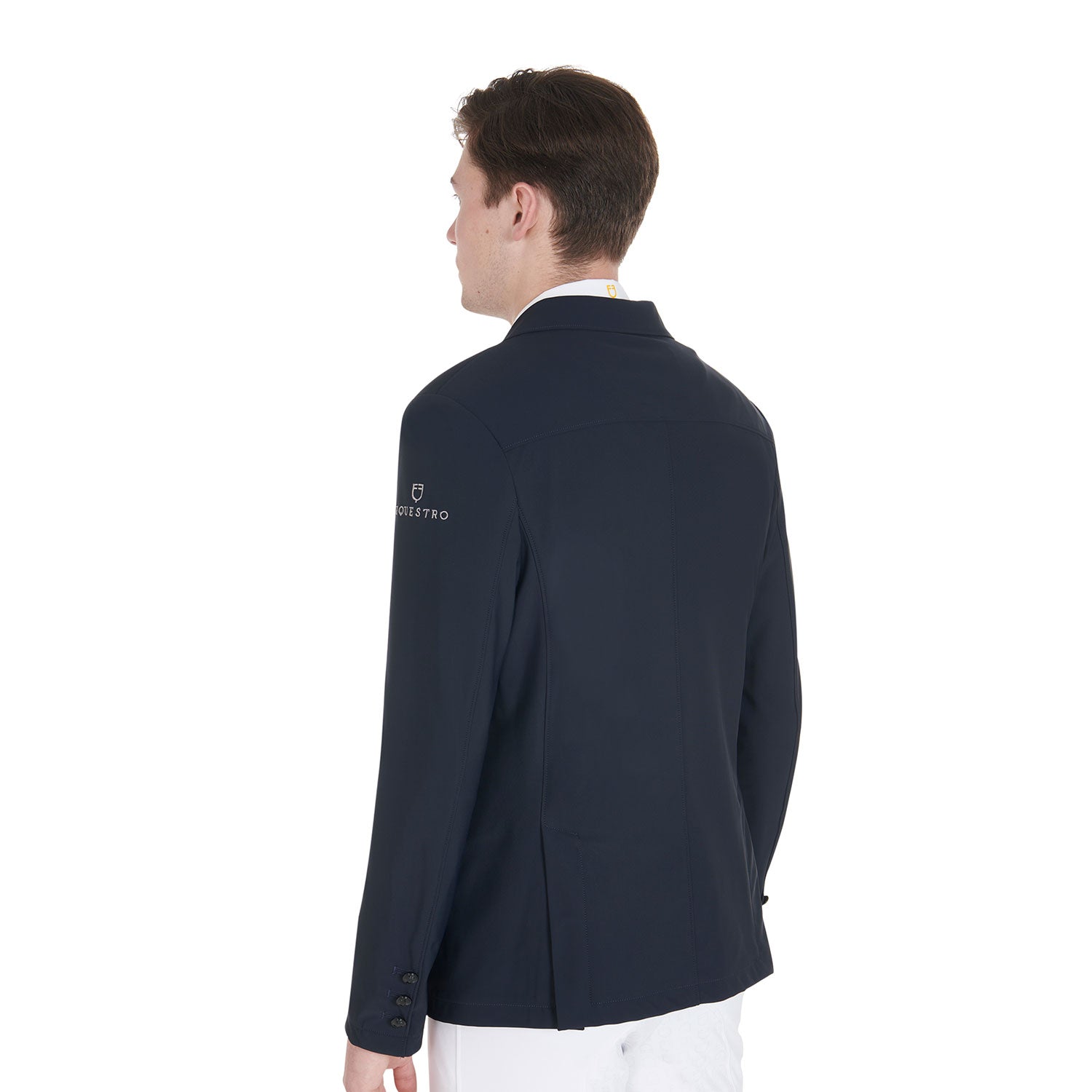 Giacca uomo da concorso modello Jumper con quattro bottoni e tasche a zip