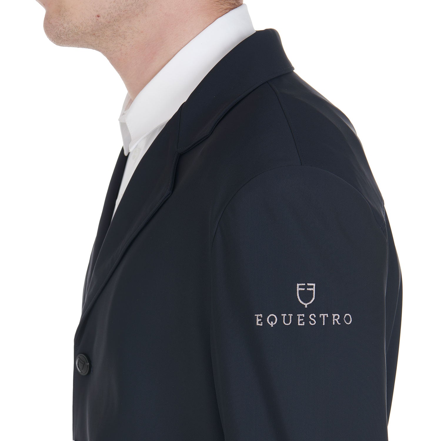 Giacca uomo da concorso modello Jumper con quattro bottoni e tasche a zip