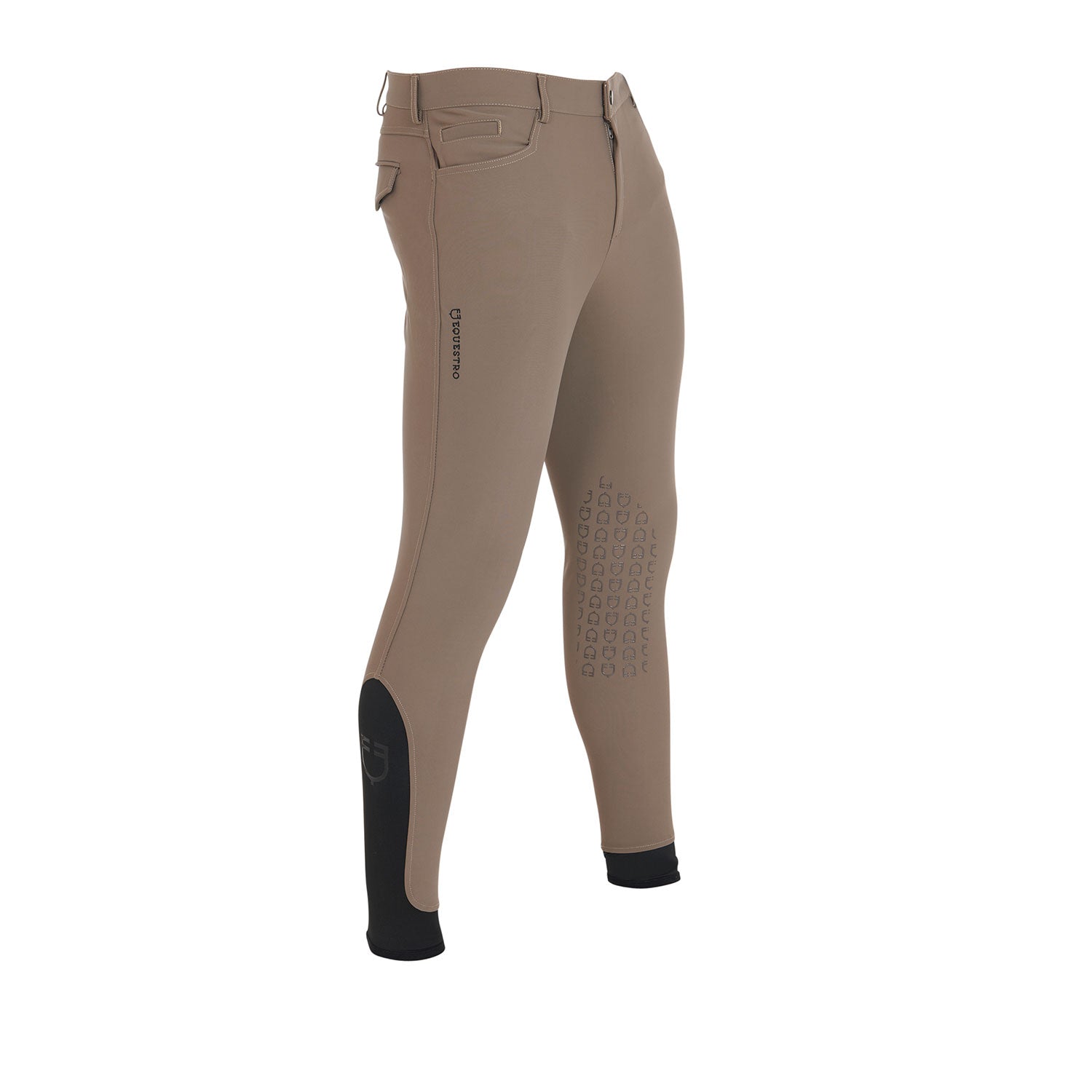 Pantaloni uomo slim fit tessuto tecnico Equestro Caspar, grip al ginoccho