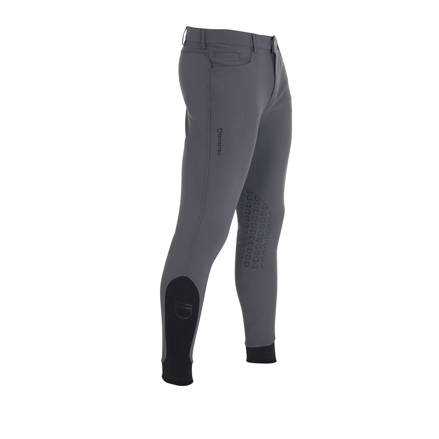 Pantaloni uomo slim fit tessuto tecnico Equestro Caspar, grip al ginoccho