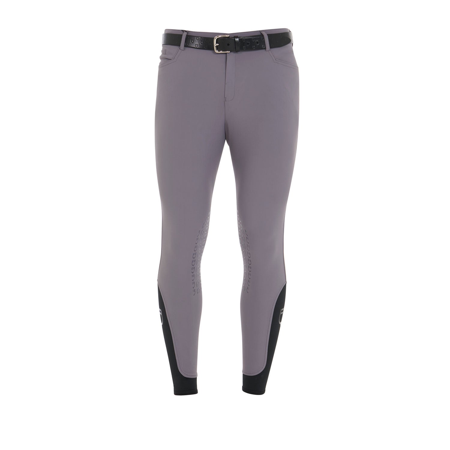 Pantaloni Uomo equitazione estivi slim in tessuto tecnico e grip al ginocchio