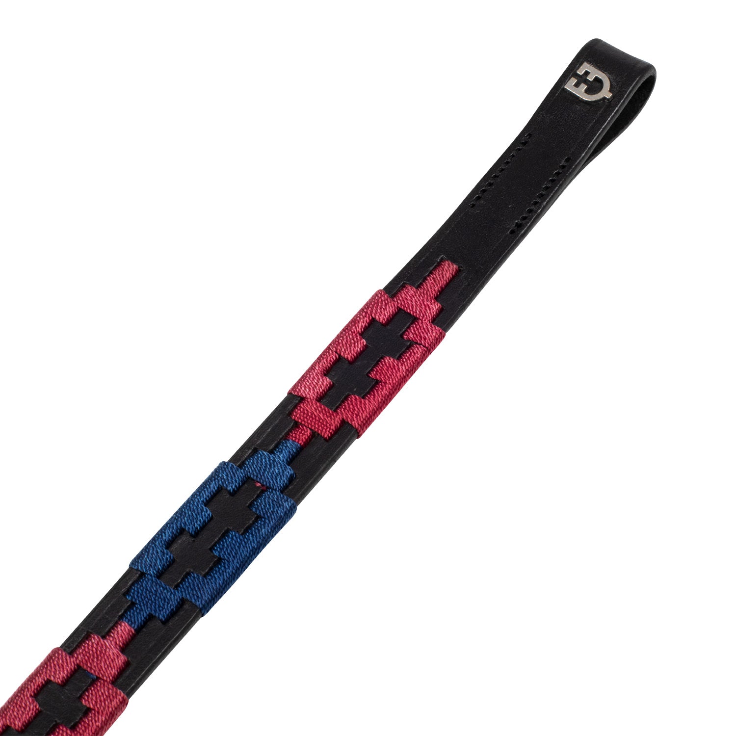 Frontalino Equestro in cuoio con decorazioni bicolore