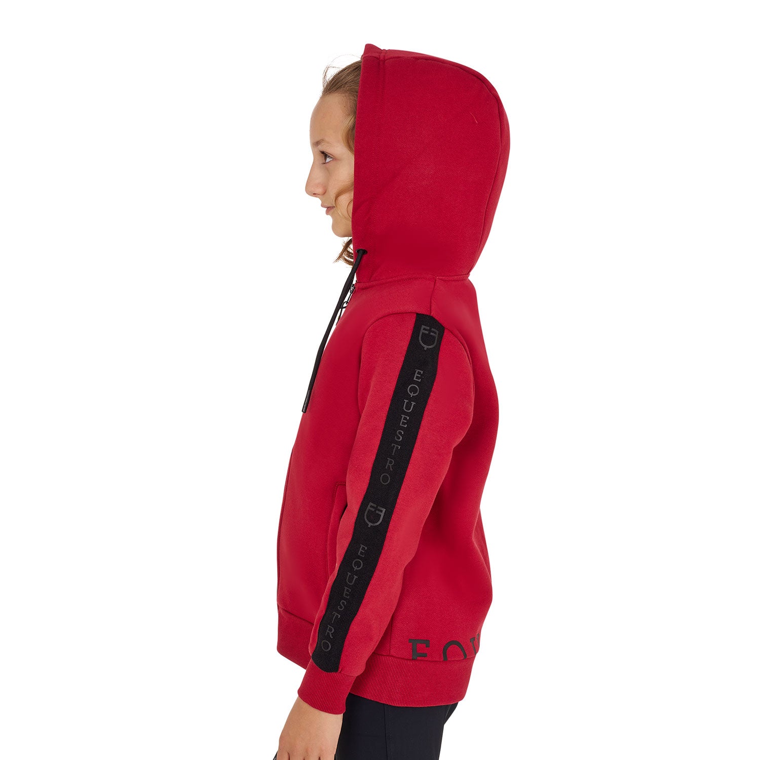 Felpa bambina full zip con pile interno Equestro