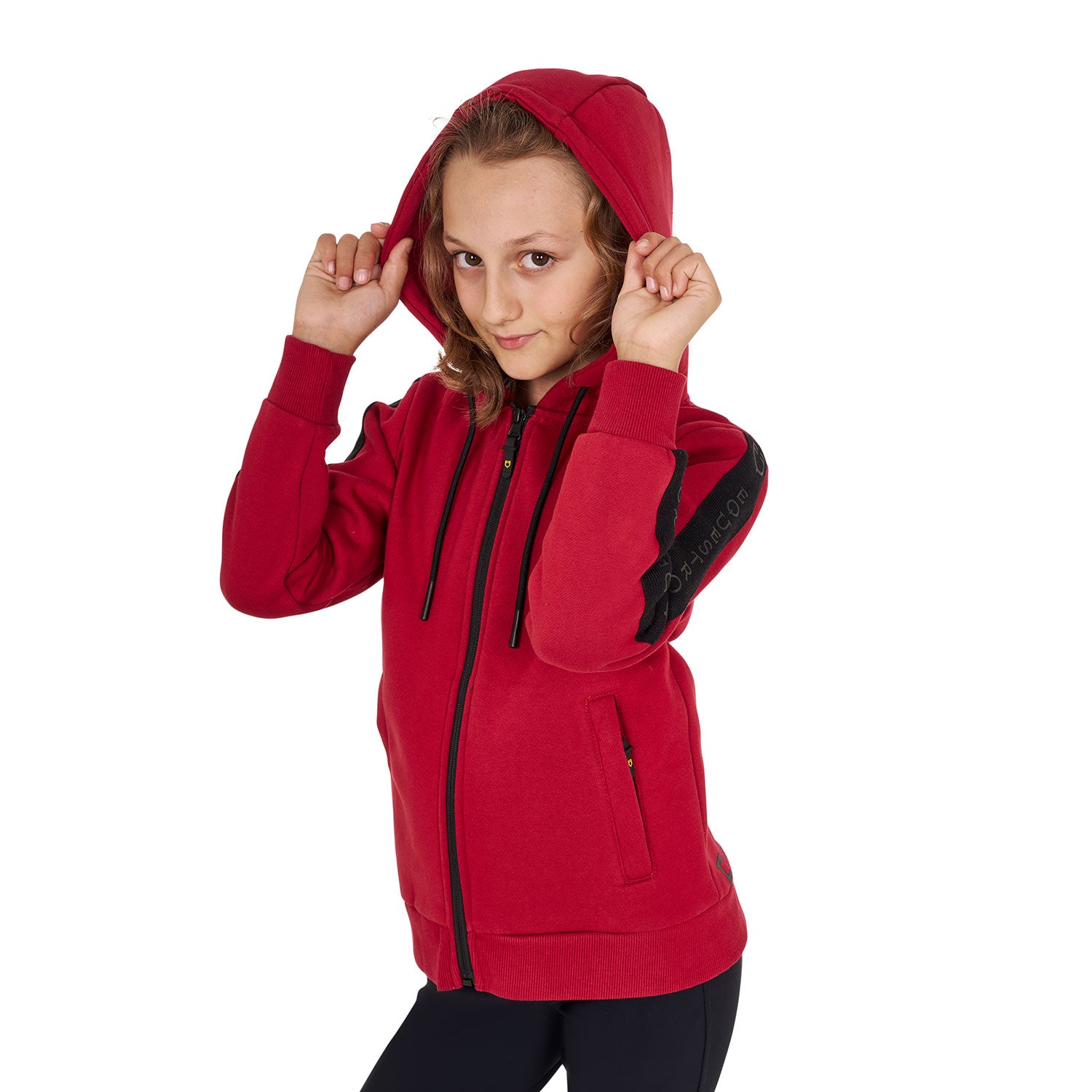 Felpa bambina full zip con pile interno Equestro