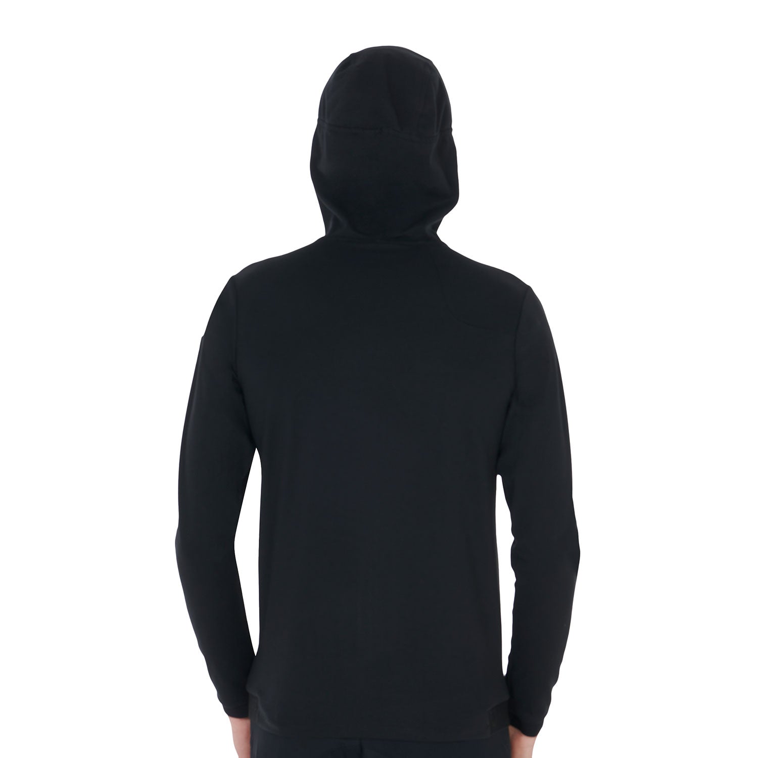 Felpa uomo Equestro Narvik, full zip con cappuccio in tessuto tecnico