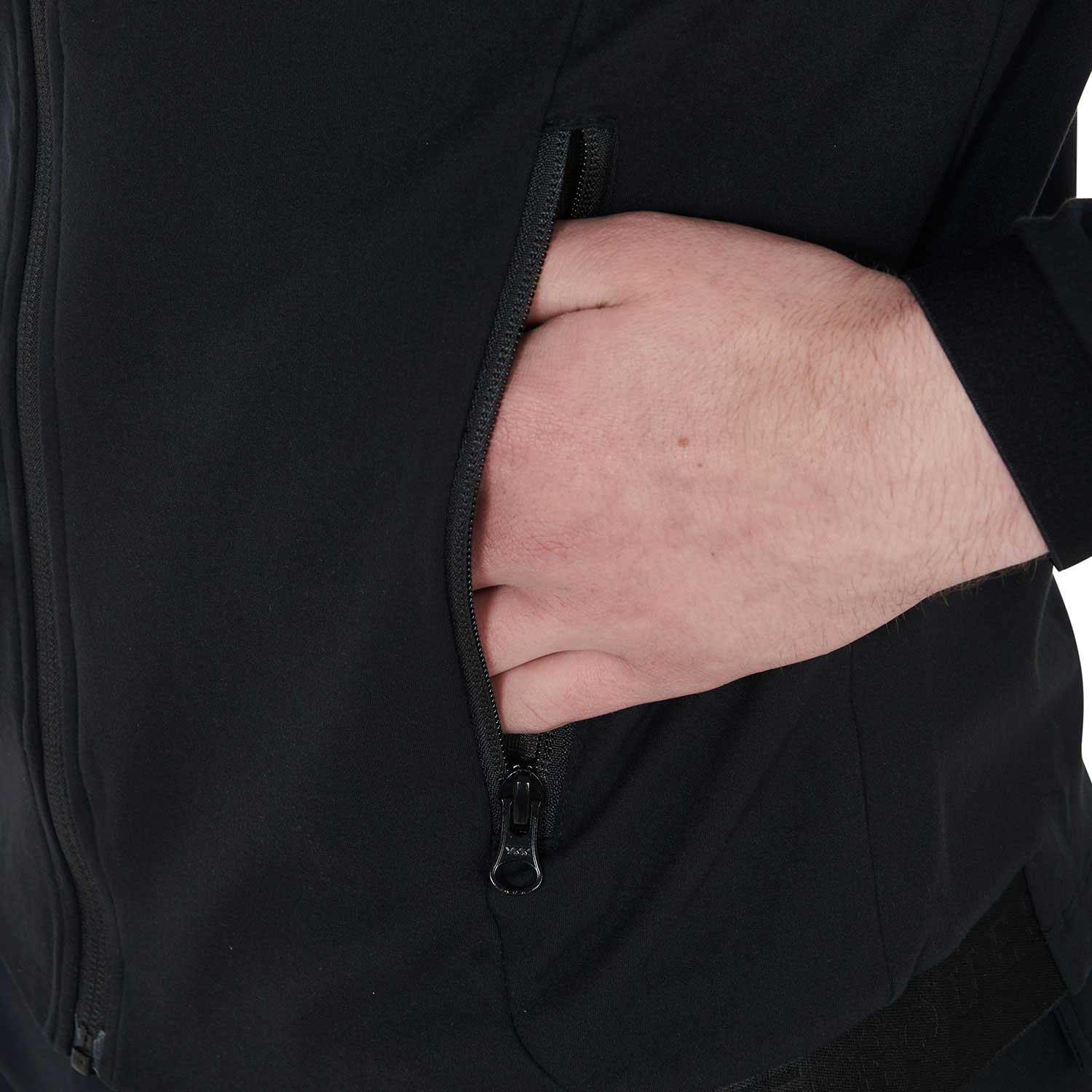 Felpa uomo Equestro Narvik, full zip con cappuccio in tessuto tecnico